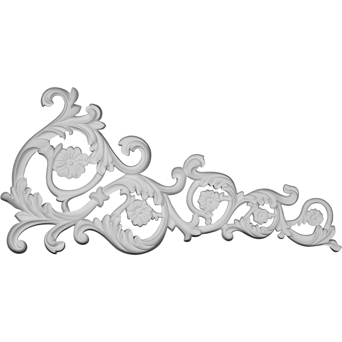 Ekena Millwork ONL30X15X01AV-R Avery, Right 29.75-Inches W x 15.25-Inches H Primed Applique