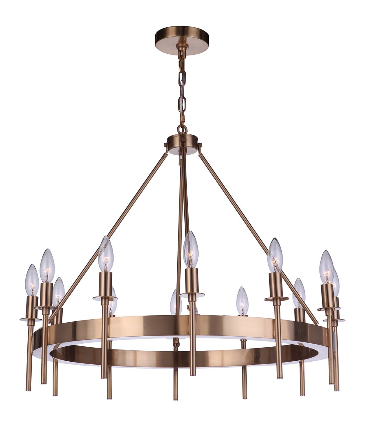 Craftmade Larrson 12-Light Satin Brass Transitional Damp Rated ...