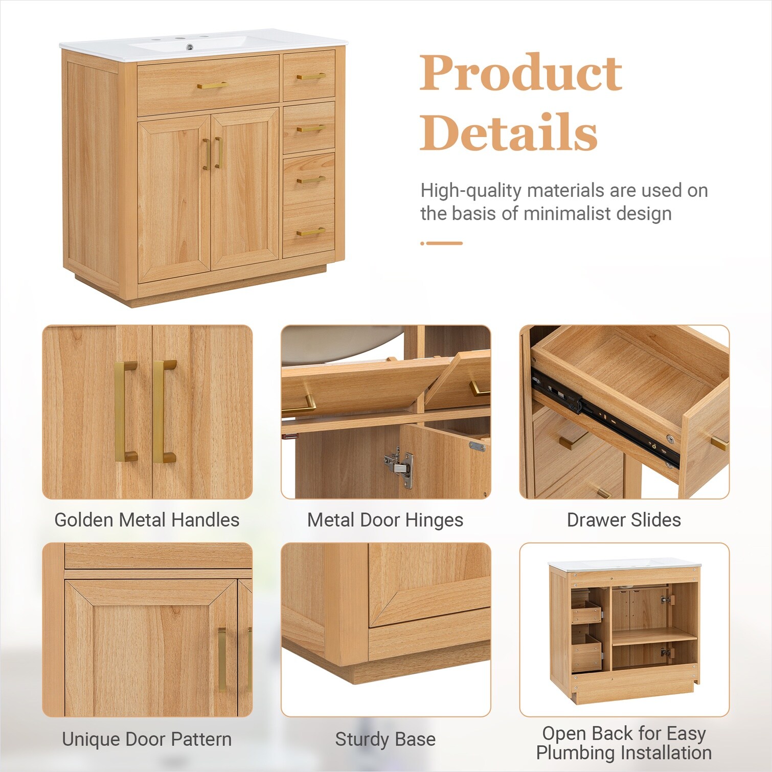 Watnature RWLUN50PKNJW Bath-Vanity-Combo - View #3