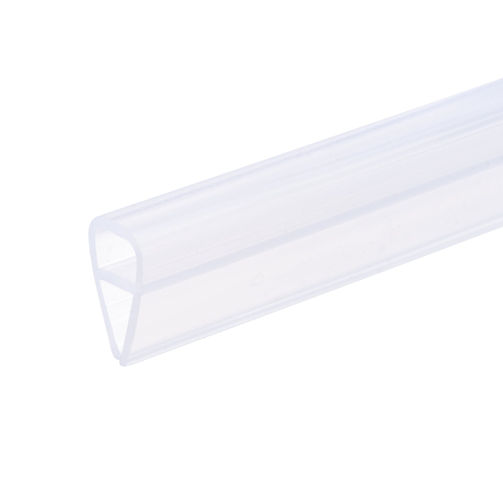 Unique Bargains S25093000UX9234 Frameless Glass Shower Door Sweep 177.17 Inch Long for 6mm Glass U-Type Door Side Seal Strip