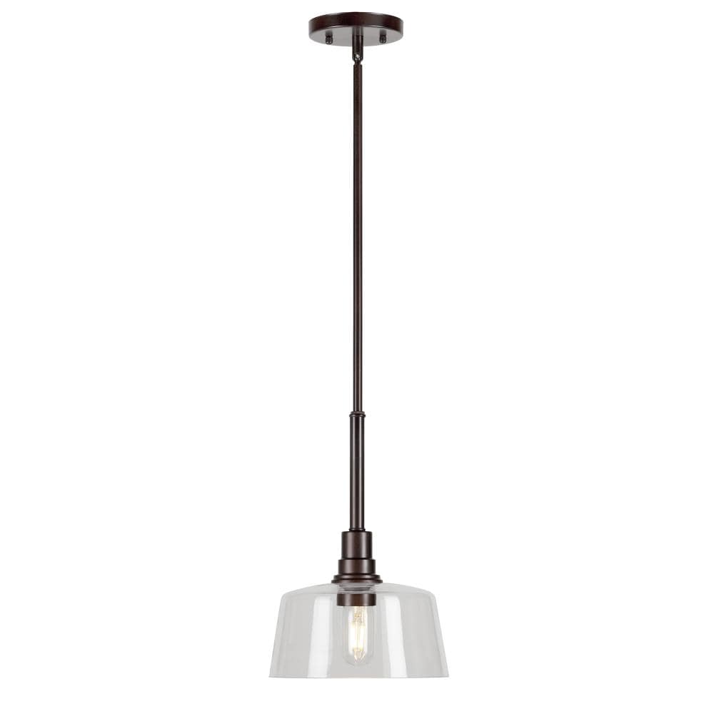 Acopa Antique Bronze Mini Pendant with Clear Oversized Dome Glass