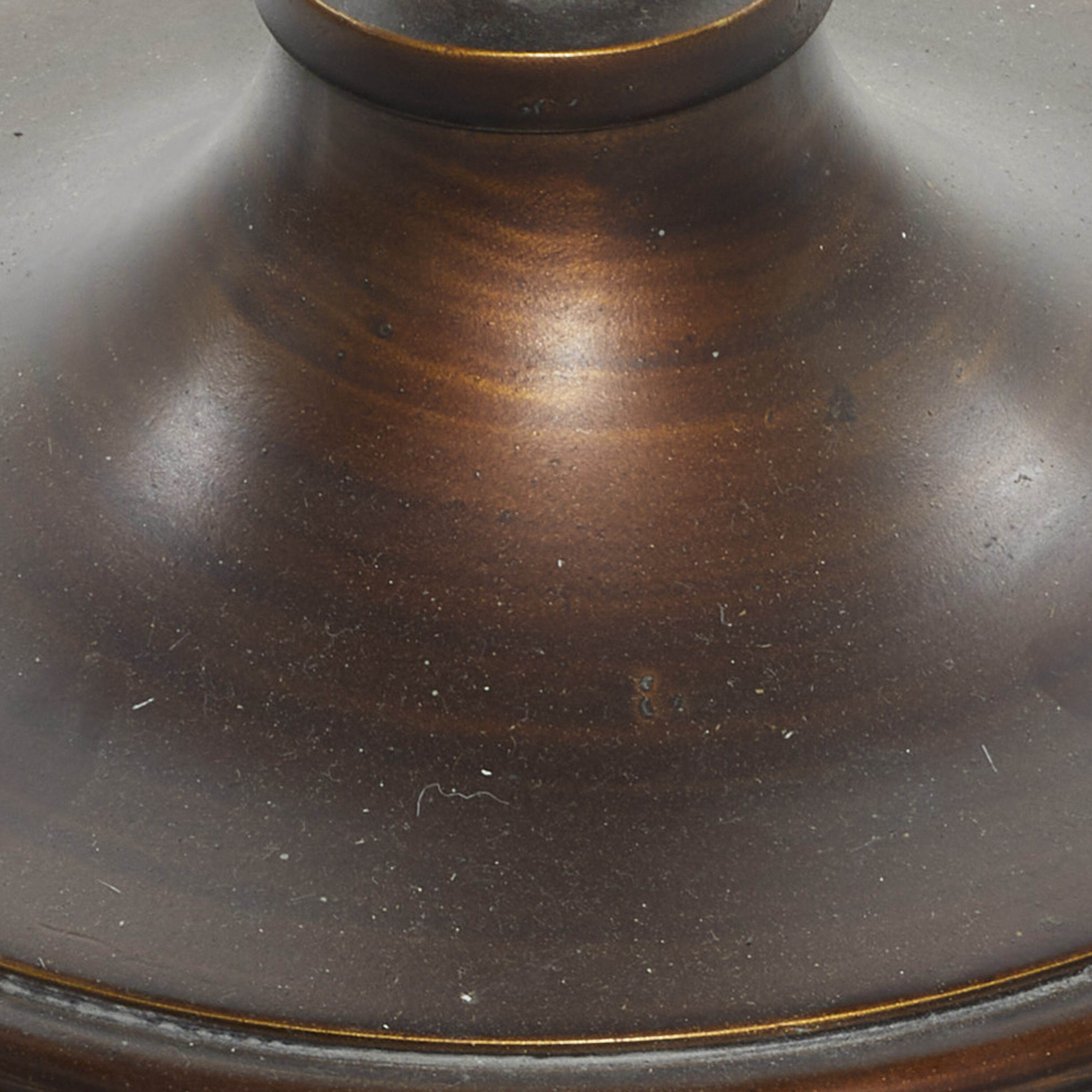 Antique Brown 70" Torchiere with Beige Glass Shades