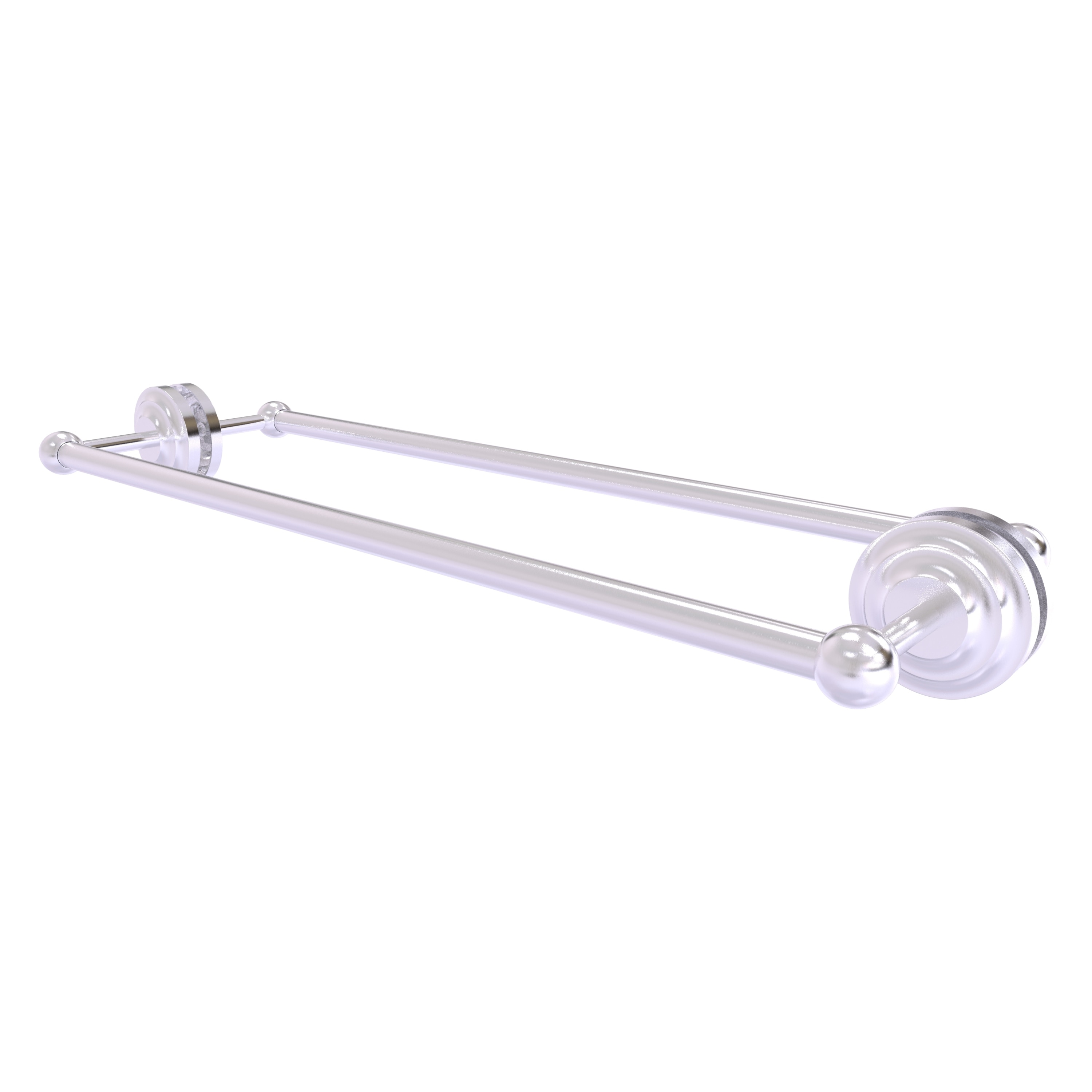 Allied Brass QN-41-BB-24-SCH Que New 24-in double Satin Chrome Wall mount Double Towel Bar