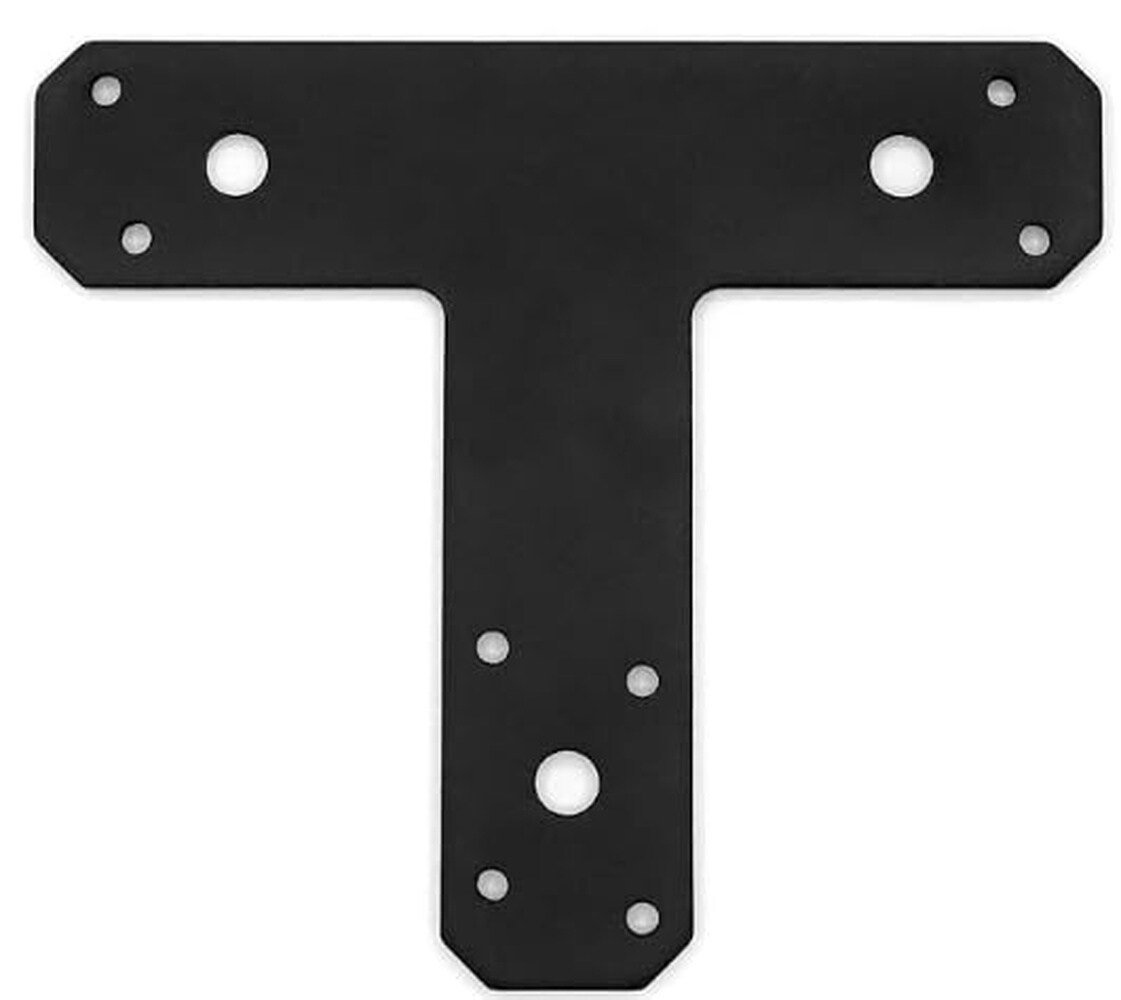 JOWEI T Shaped Plate Black Steel Wood Furniture Joint Post to Beam ...