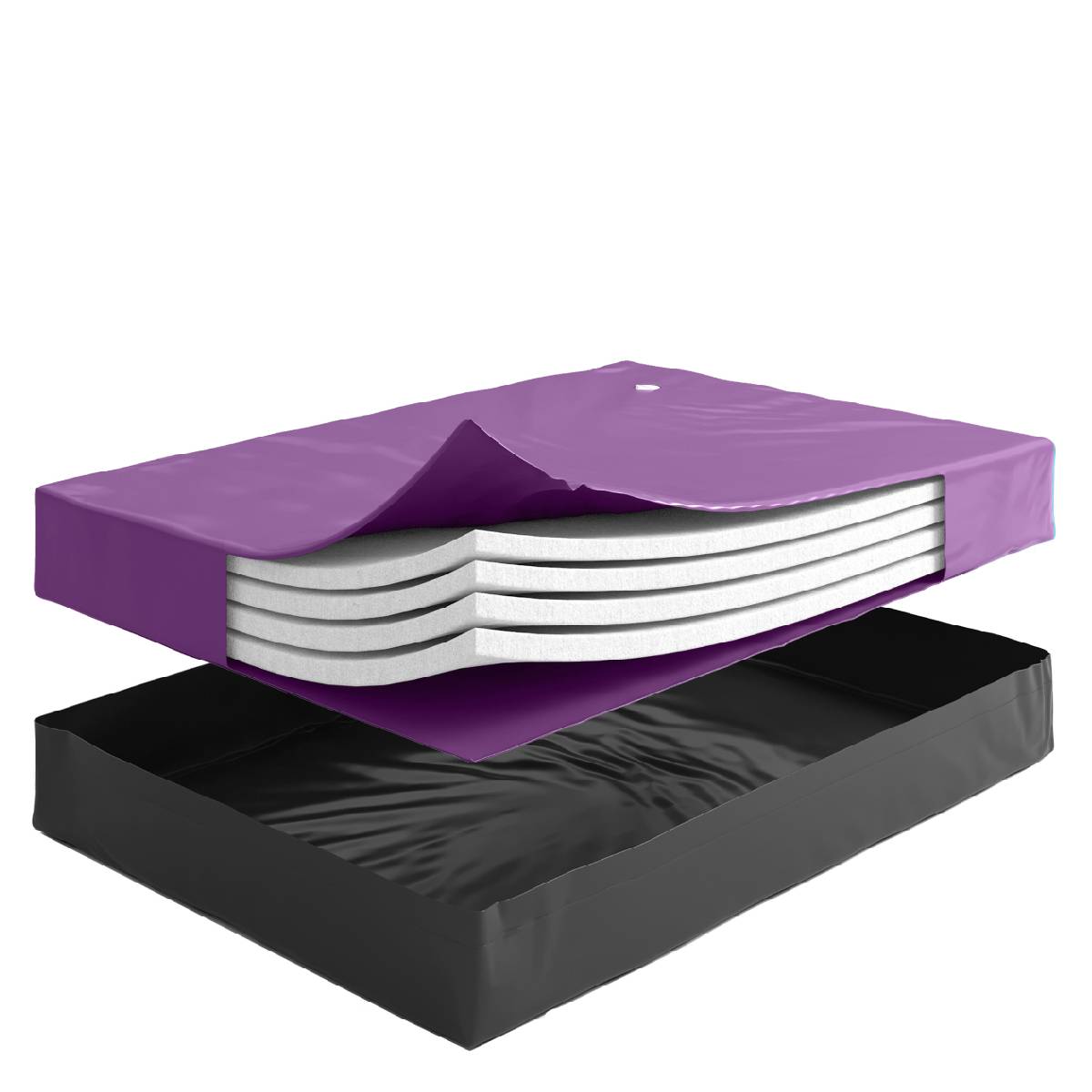 Boyd Sleep Blue Magic Waveless 90 percent Hardside Water Bed Mattress - Contains Four Wave Reducing Fiber Layers - Bladder Corners are Reinforced -18ml Smooth Vinyl - Frame not Included - Super Single Size #MT00717SS