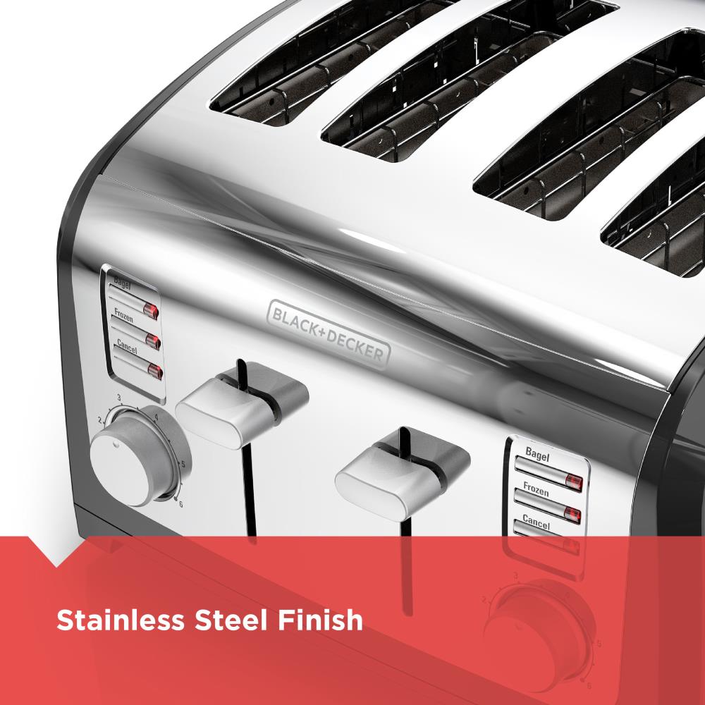 BLACK DECKER 4 Slice Black 1500 Watt Toaster at Lowes