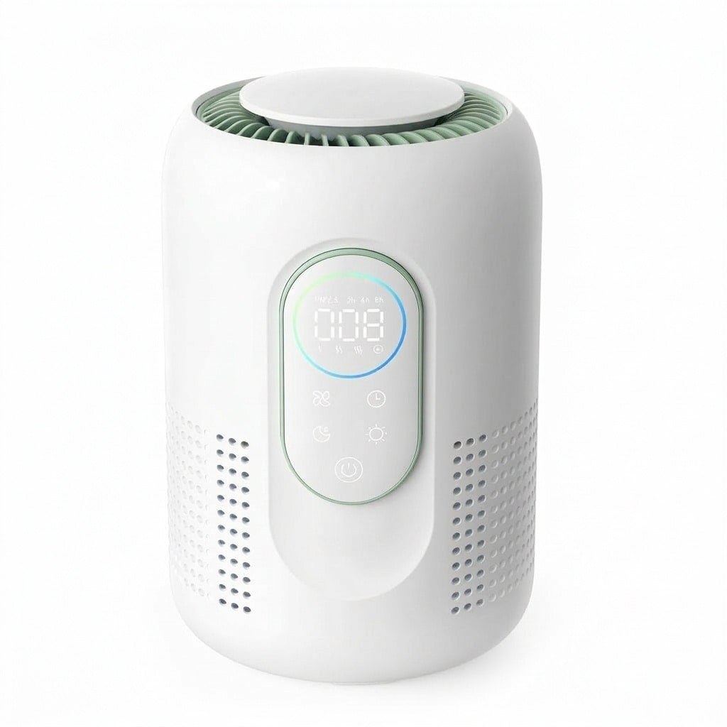 Anqtovp Quad Layer HEPA Air Purifier 4 Fan Speeds PM2.5 Monitor 21 dB Sleep Mode Dimmable Night Light for Nursery Bedroom 1 Piece Covers 250 sq ft #LAN0427U11