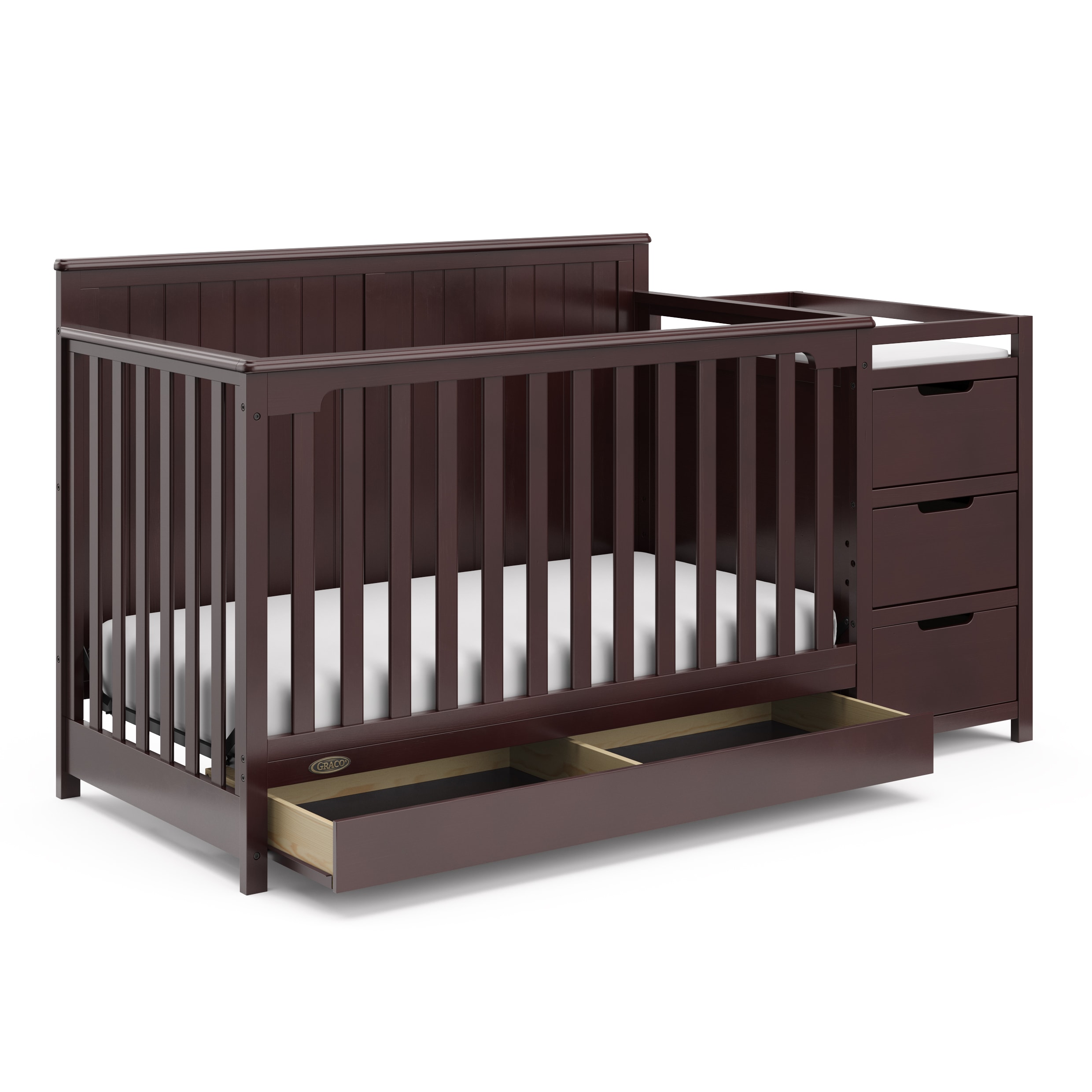 Graco Graco Hadley 4 in 1 Espresso Convertible Crib 04586 709 at Lowes