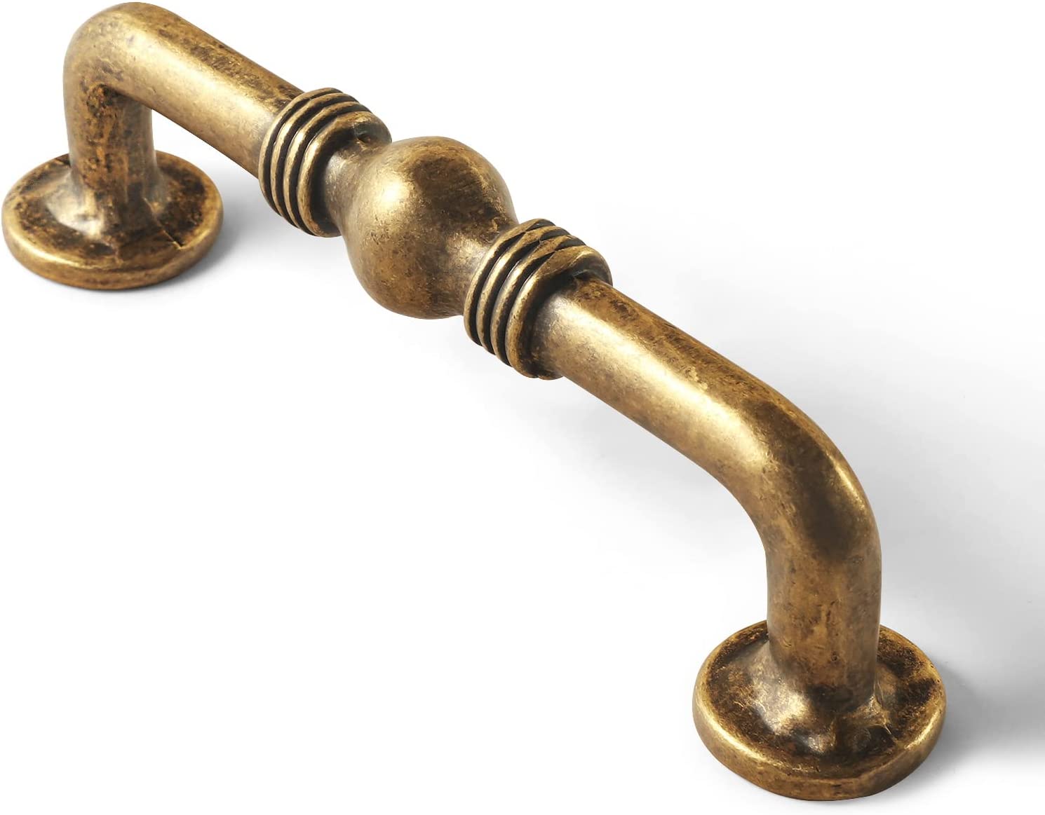 Miaokesen 1573GT-96 3-3/4-in , 96mm Center to Center Antique Brass Novelty Handle 6 -Pack