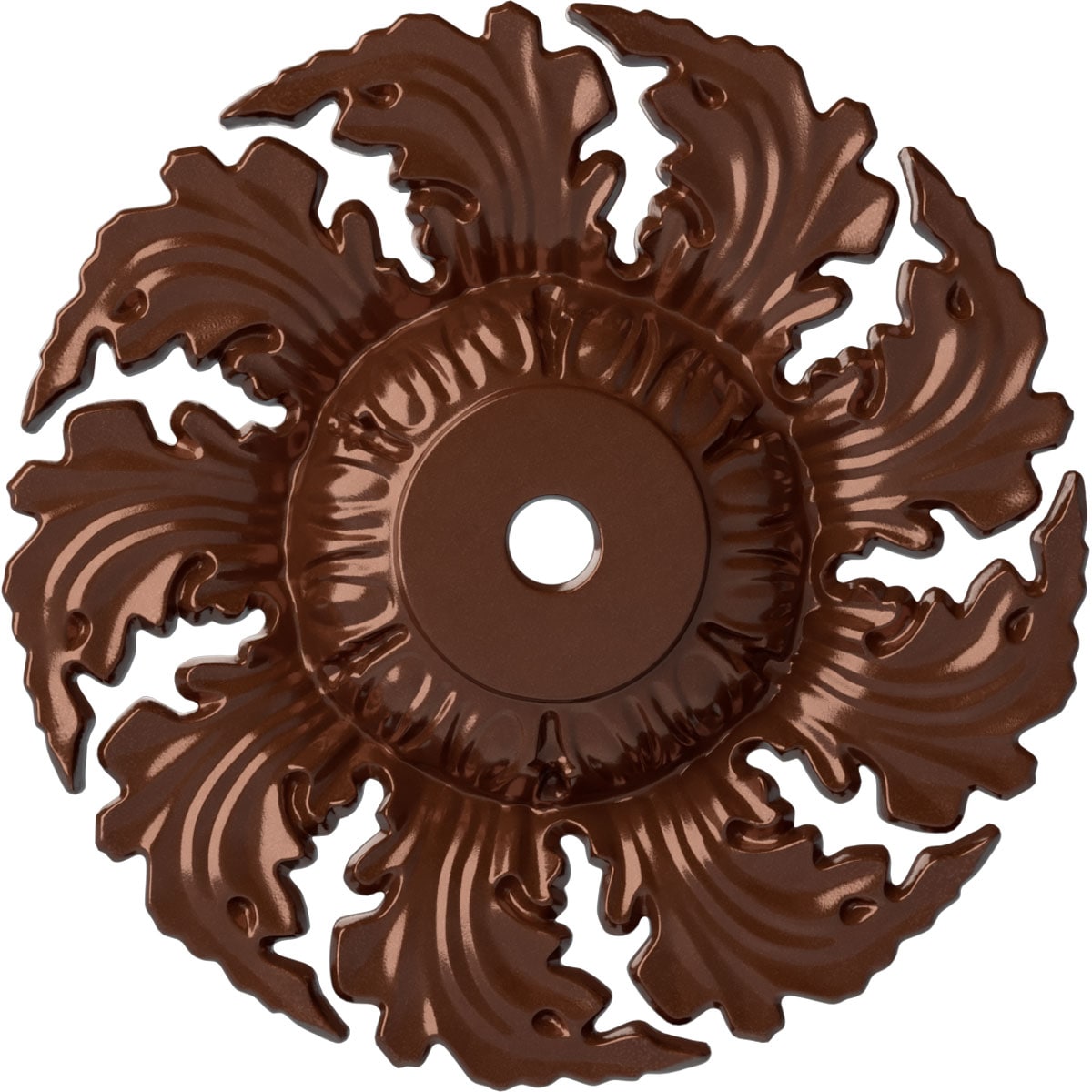 Ekena Millwork CM14NECPS Needham 14.625-in W x 14.625-in L Painted Copper Penny Polyurethane Whole Ceiling Medallion