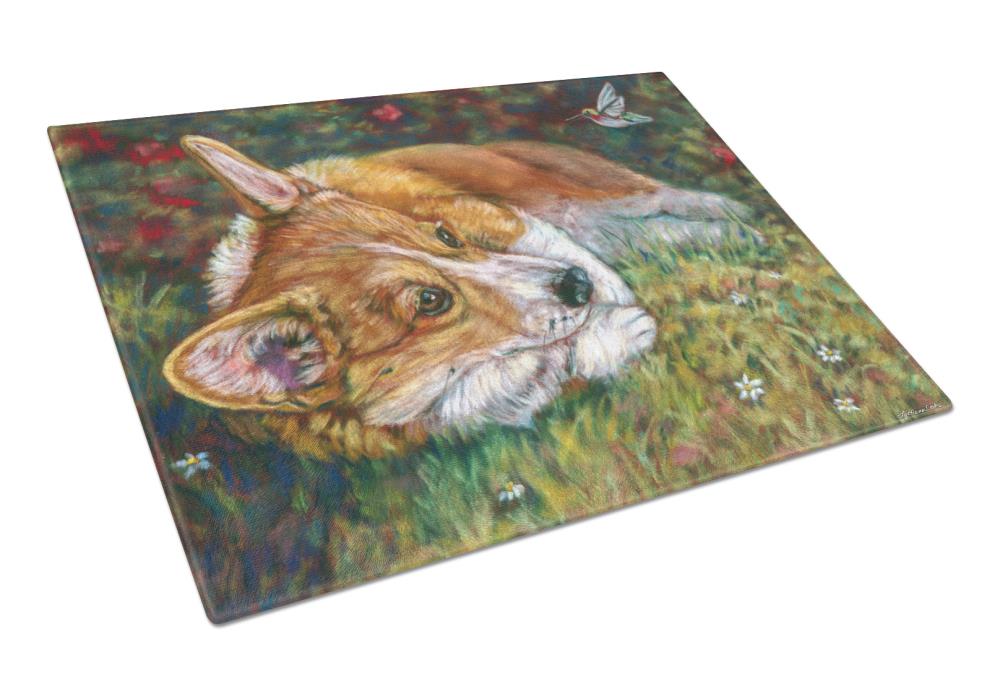 Caroline's Treasures 7326LCB 11.25-in L x 15.75-in W Glass Cutting Board