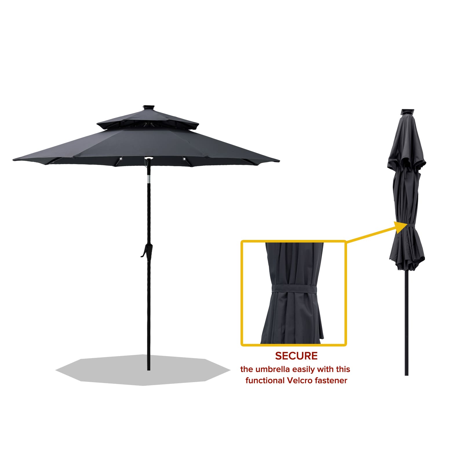 FLAME&SHADE CFSLED09DANTHRACITE Umbrellas-2 - View #3