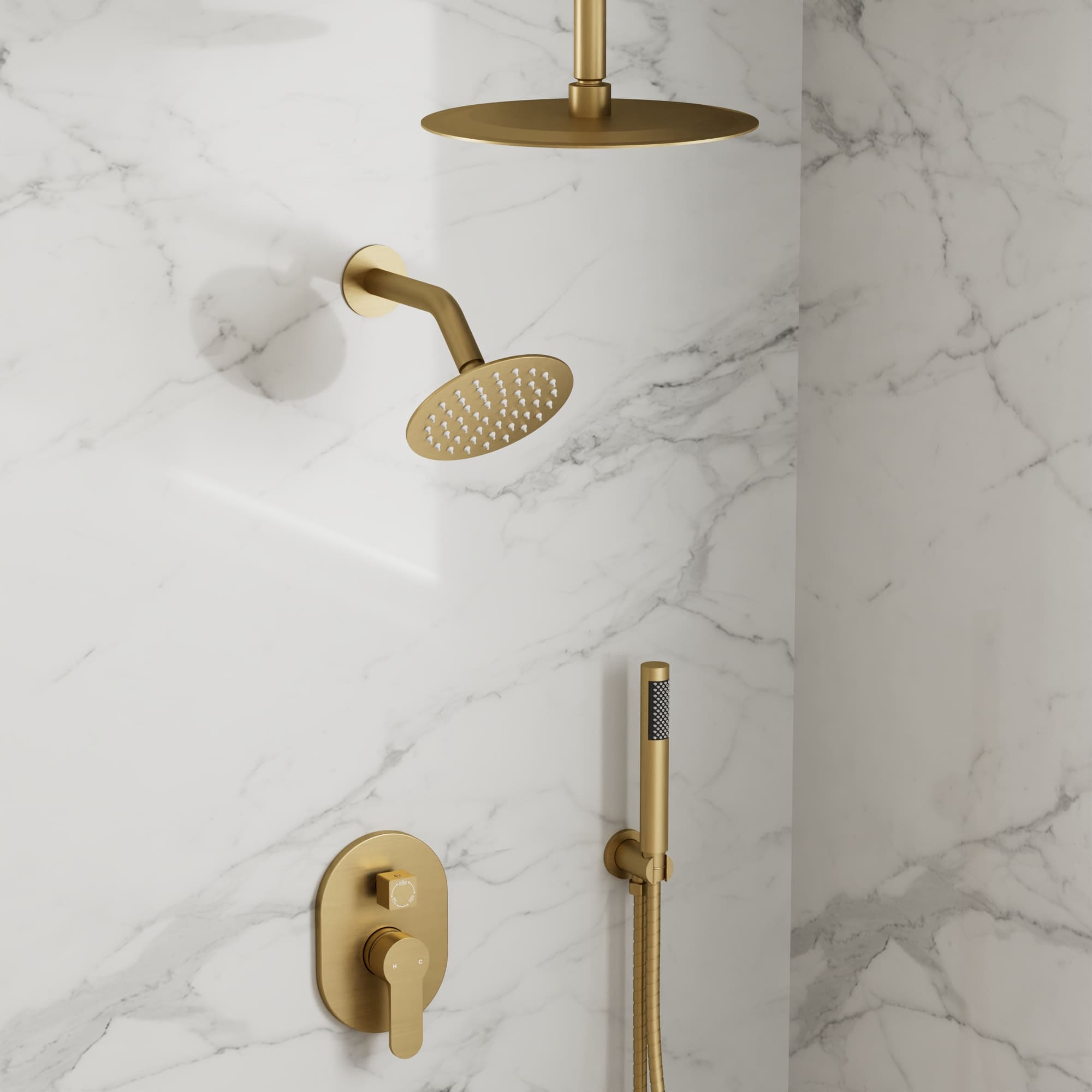 GRANDJOY FL2559-BG Tub-Shower-Faucets - View #2