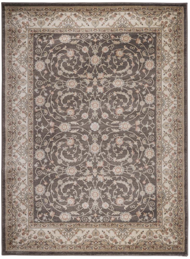 Radici USA 3810/0011/BROWN Garda 5 x 8 (ft) Polypropylene Brown Rectangular Indoor Floral/Botanical Oriental Area rug