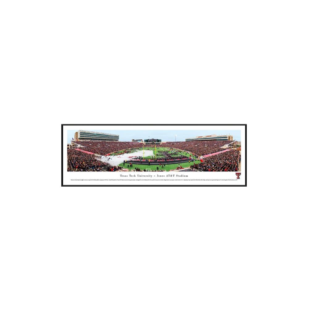 Blakeway Panoramas TXT2F Texas Tech Red Raiders James Blakeway Black Metal Framed 13.75-in H x 40.25-in W Sports Paper Print