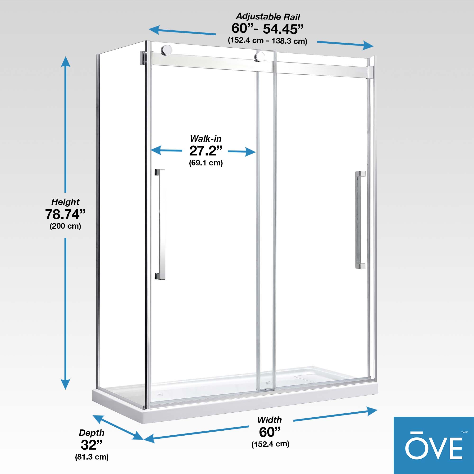 OVE Decors 15SKA-MONB60-CHR Alcove-Shower-Kit - View #14