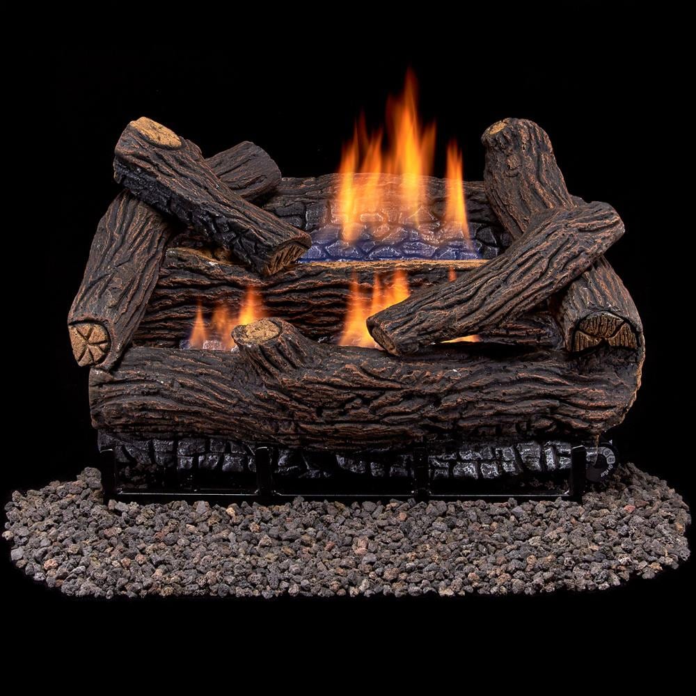 Vent Free Gas Fireplace Logs, 18 In Vent Free Natural Gas Fireplace Log Set