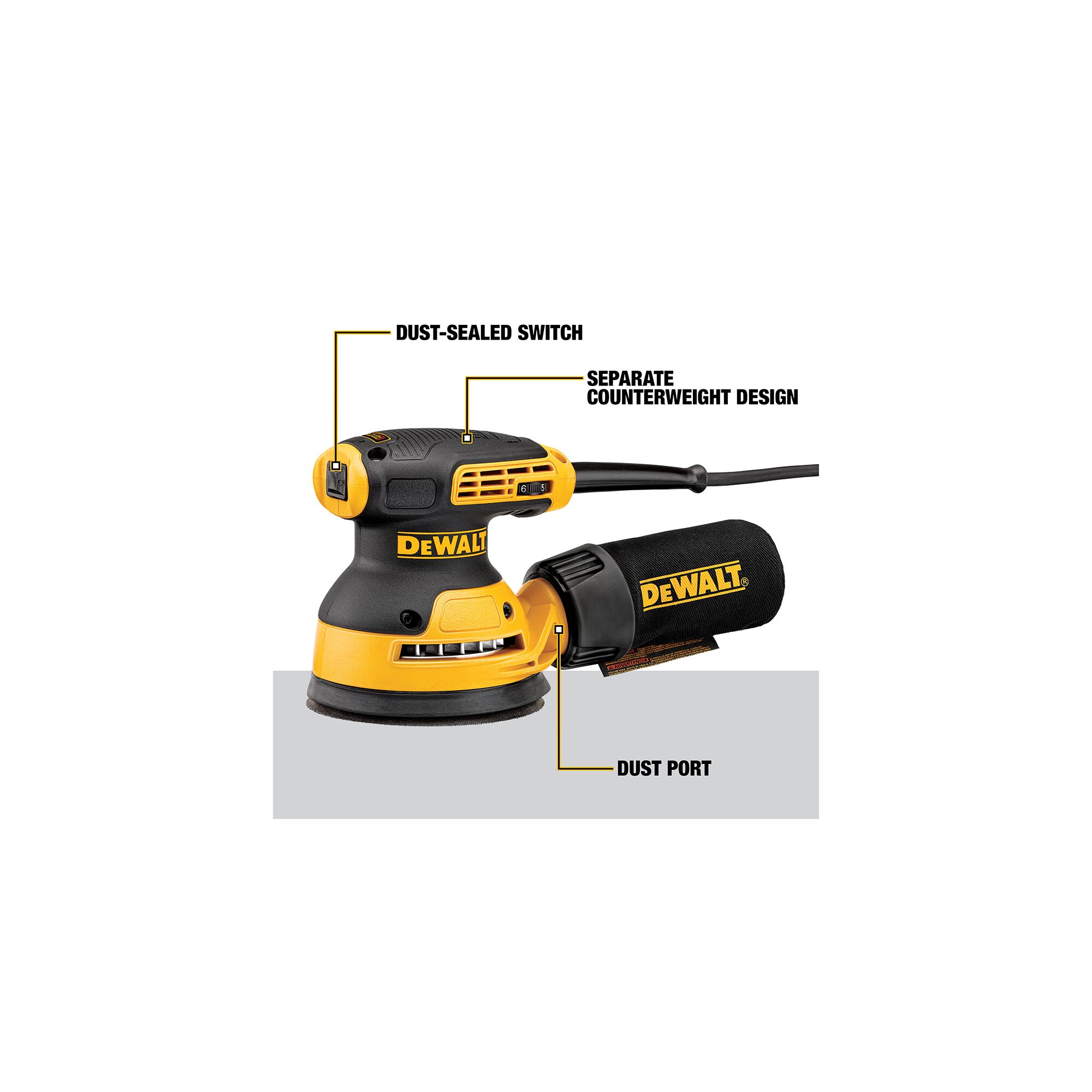 DEWALT 3-Amp Corded Sander with Dust Management in the Power Sanders department at
