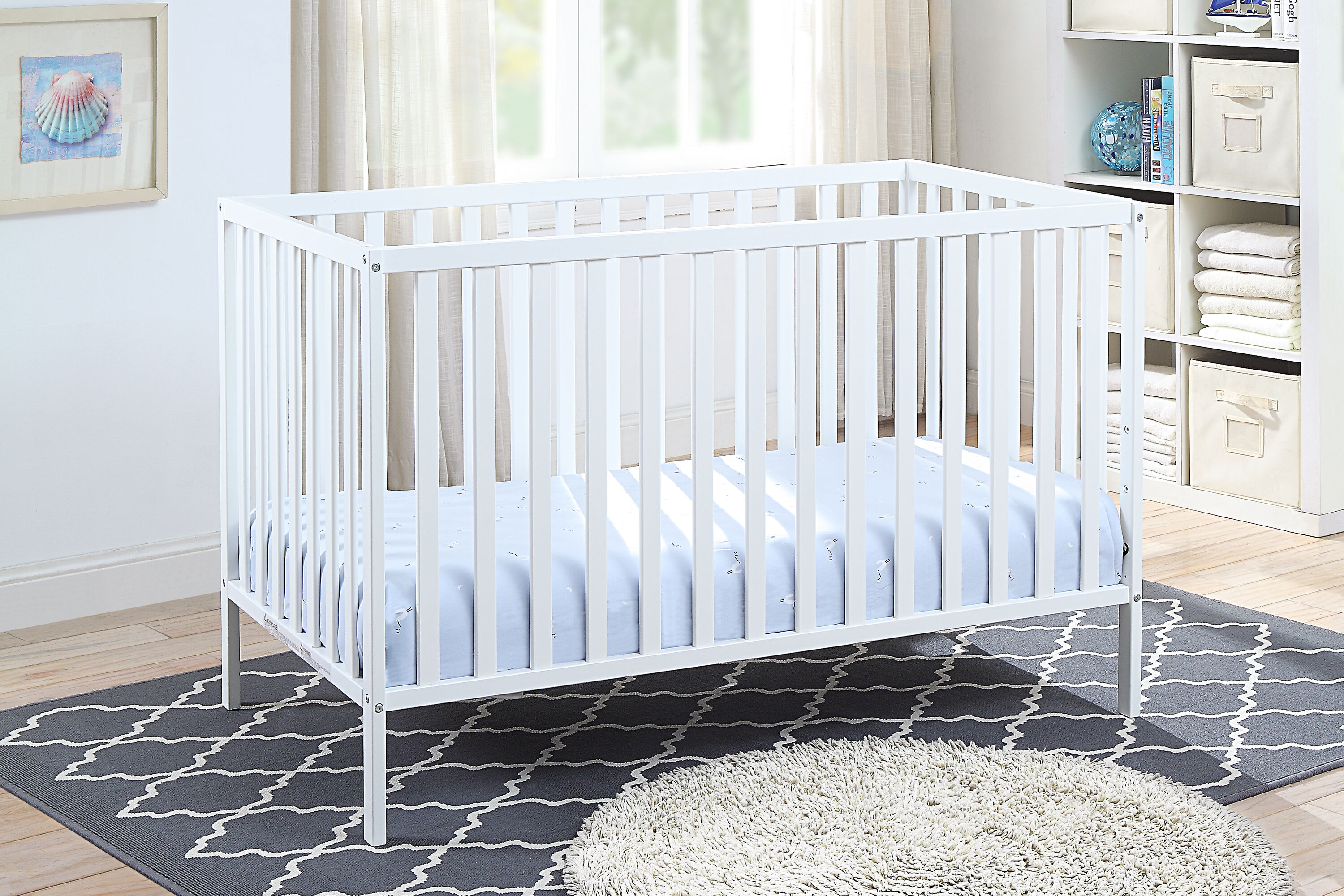 Suite Bebe 25100-WH Palmer 3-in-1 White Convertible Crib