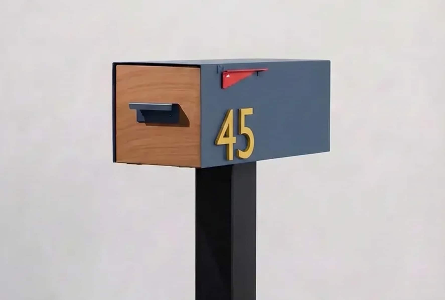 Post & Porch DAILYWD-BLUE mailboxes - View #3