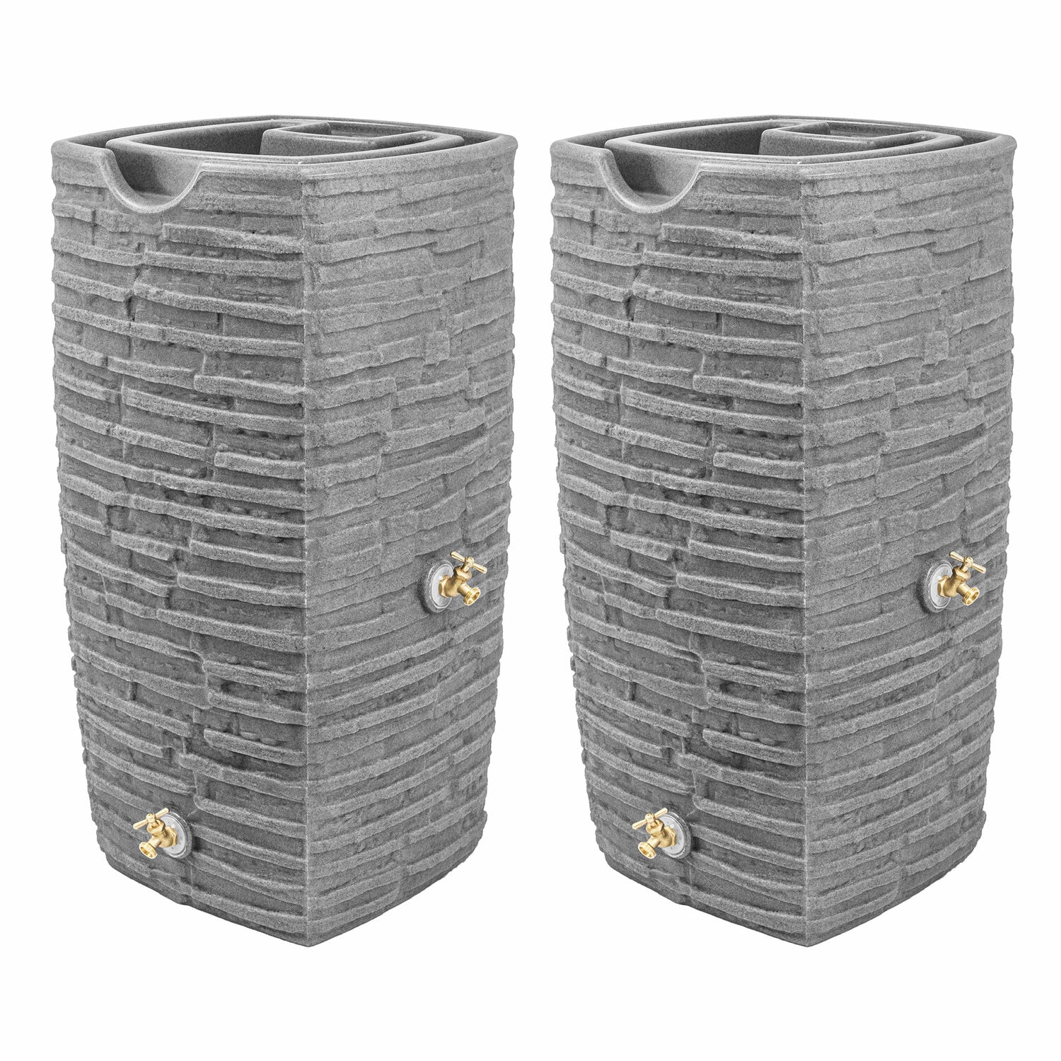Good Ideas 393841 50-Gallon Gray Plastic Rain Barrel Spigot
