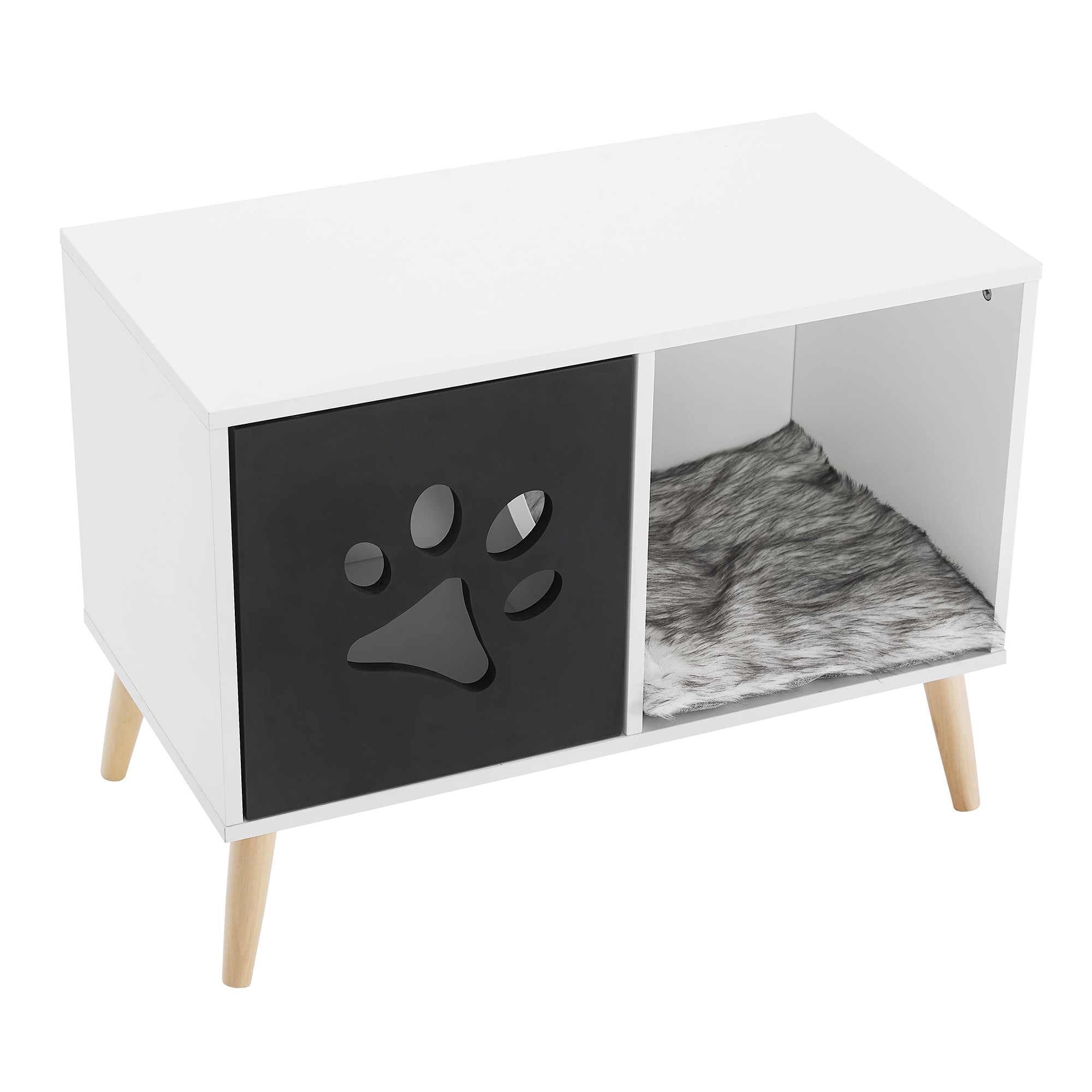Sam's Pets SP-CT1265BW 22.05-in x 15.75-in White Cat House