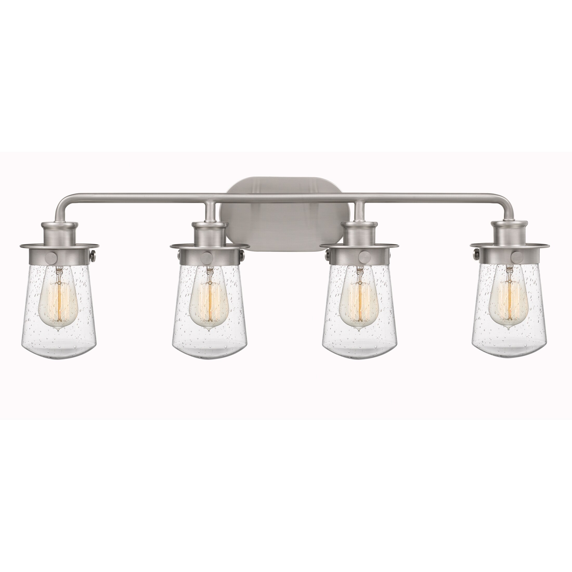 Quoizel LWN8604BN Lewiston 30-in 4-Light Brushed Nickel Transitional Vanity Light