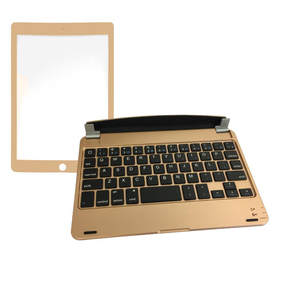 Gå op og ned Kollegium protestantiske MGear Metal Keyboard and Mirrored Screen Protector for Apple iPad Mini 4-  Gold in the Tablet Accessories department at Lowes.com