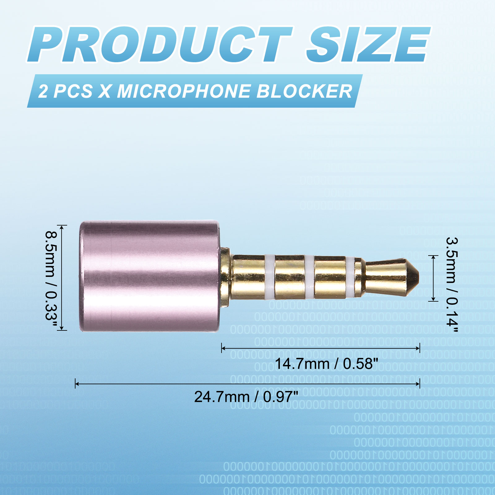 Unique Bargains 2pcs Microphone Blocker USB 3.5mm Audio Blocker Audio ...