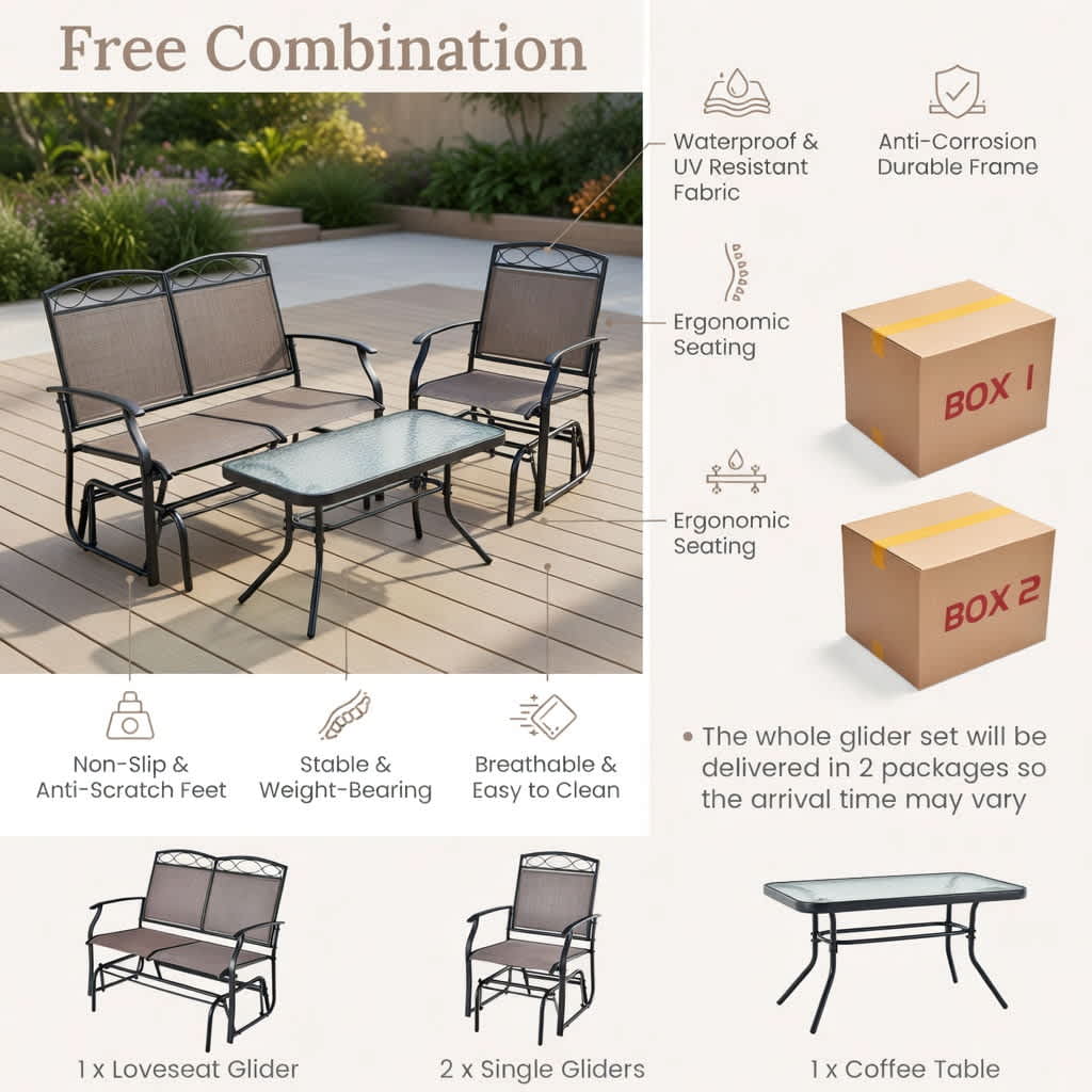 Choco Moon 5357740123922 Patio-Conversation-Sets - View #3