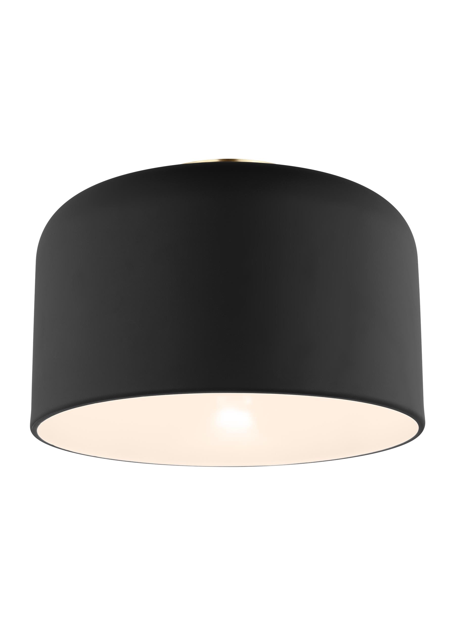 Generation Lighting Malone 1-Light Black Flush Mount Light in the Flush ...