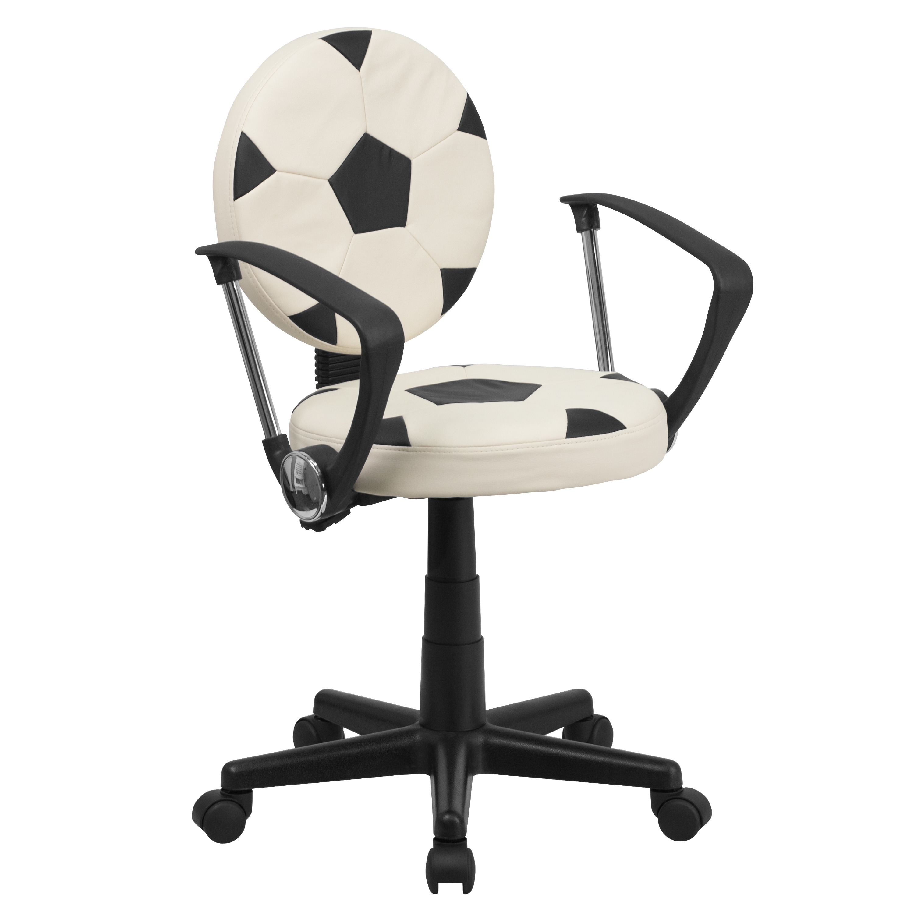 Flash Furniture 847254034746 37.25-in Black and White Upholstered Kids Accent Chair