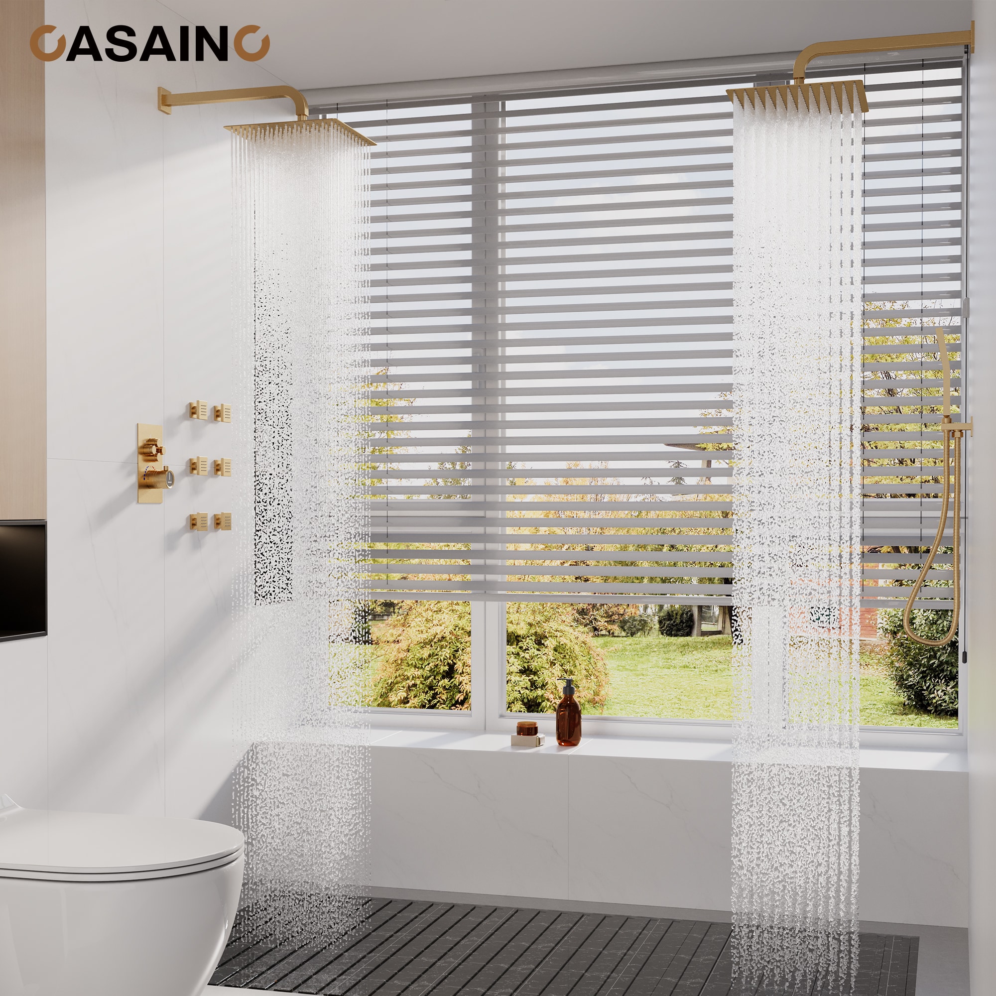 CASAINC CS6228-12BG Showerhead-Bar-Panels - View #3