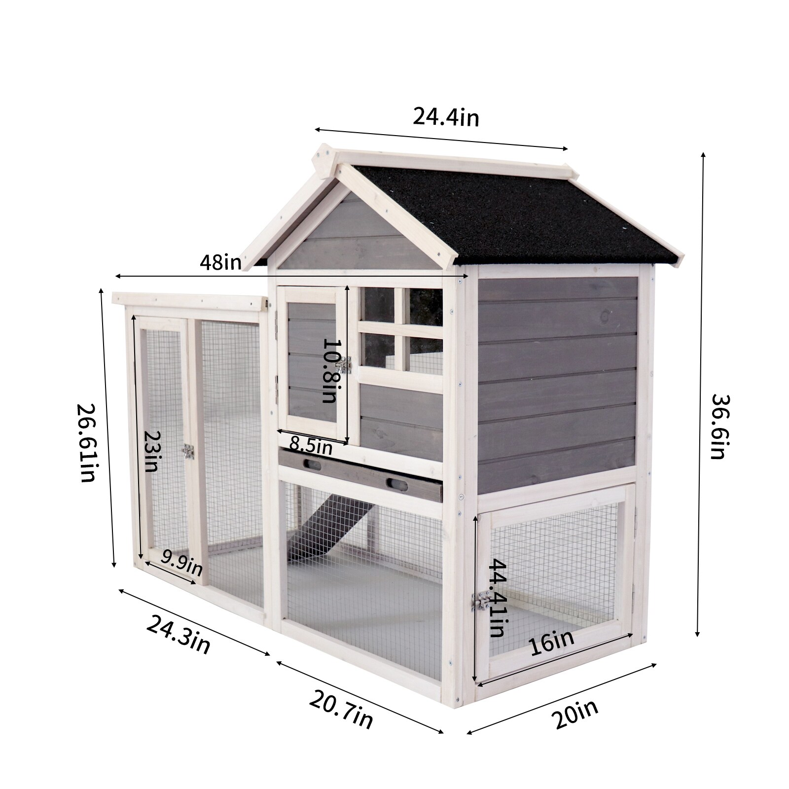 Kahomvis MEKN-QPW1-611 Chicken-Coops-Rabbit-Hutches - View #5