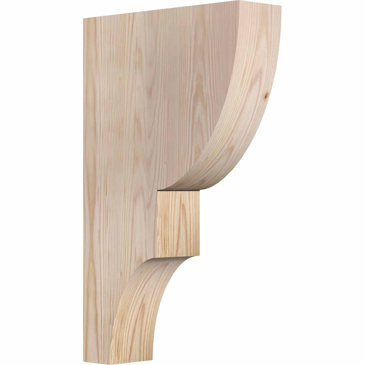 Ekena Millwork COR04X12X20RID00SDF 3.5-in x 12-in x 20-in Ridgewood Unfinished Douglas fir Wood Paintable/Stainable Corbel