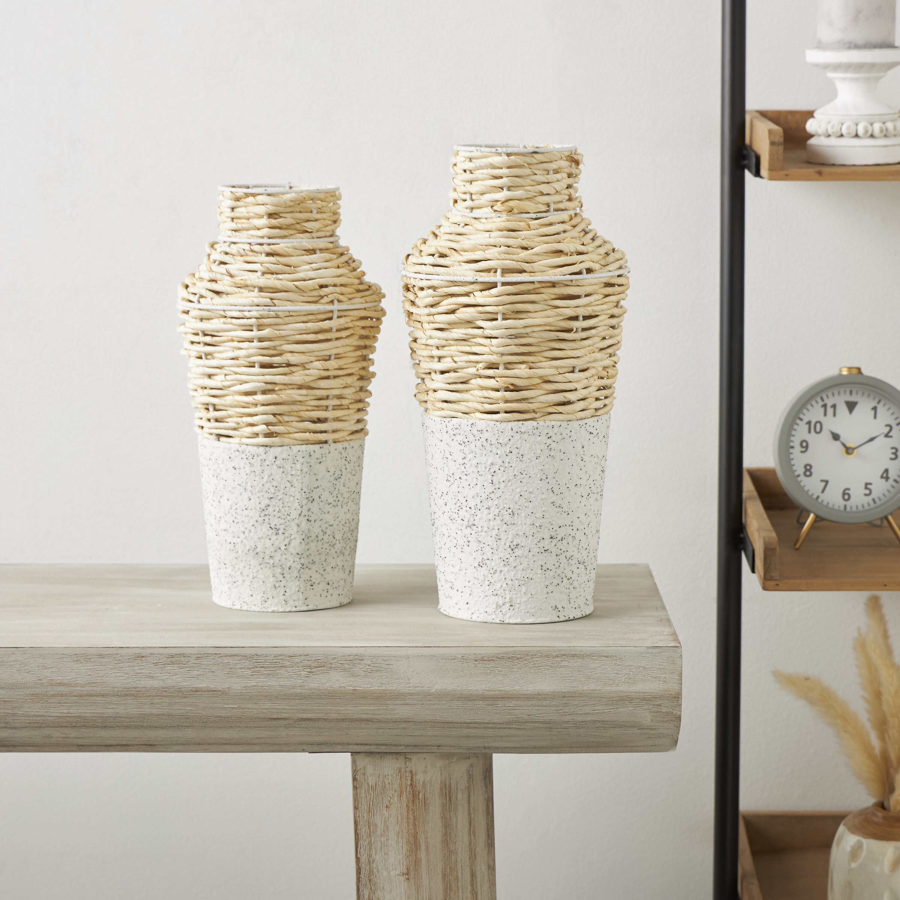 Grayson Lane 821800 2 -Pack Brown Seagrass Country Vase