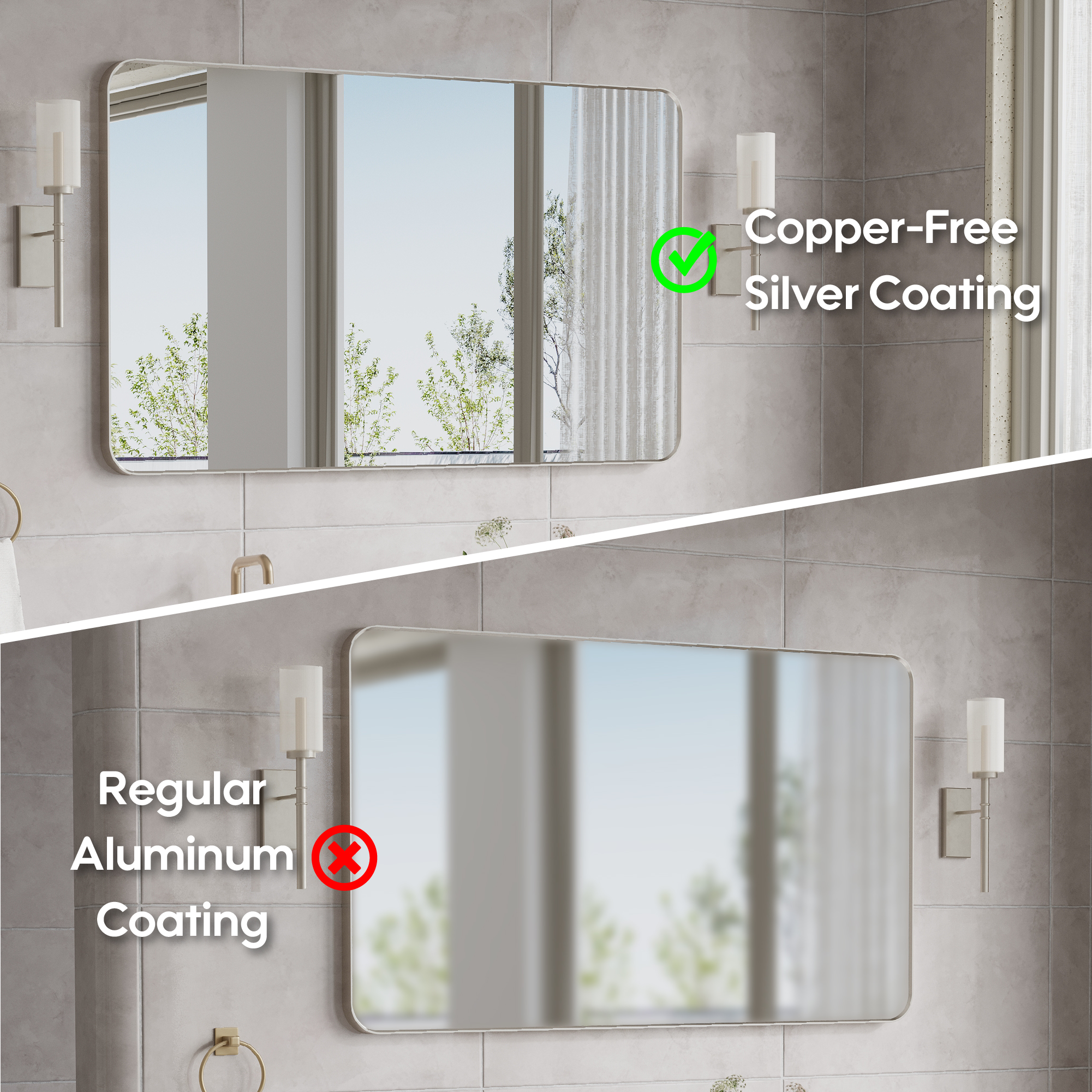 WELLFOR EX-2436FLS Framed-Bath-Mirrors - View #7