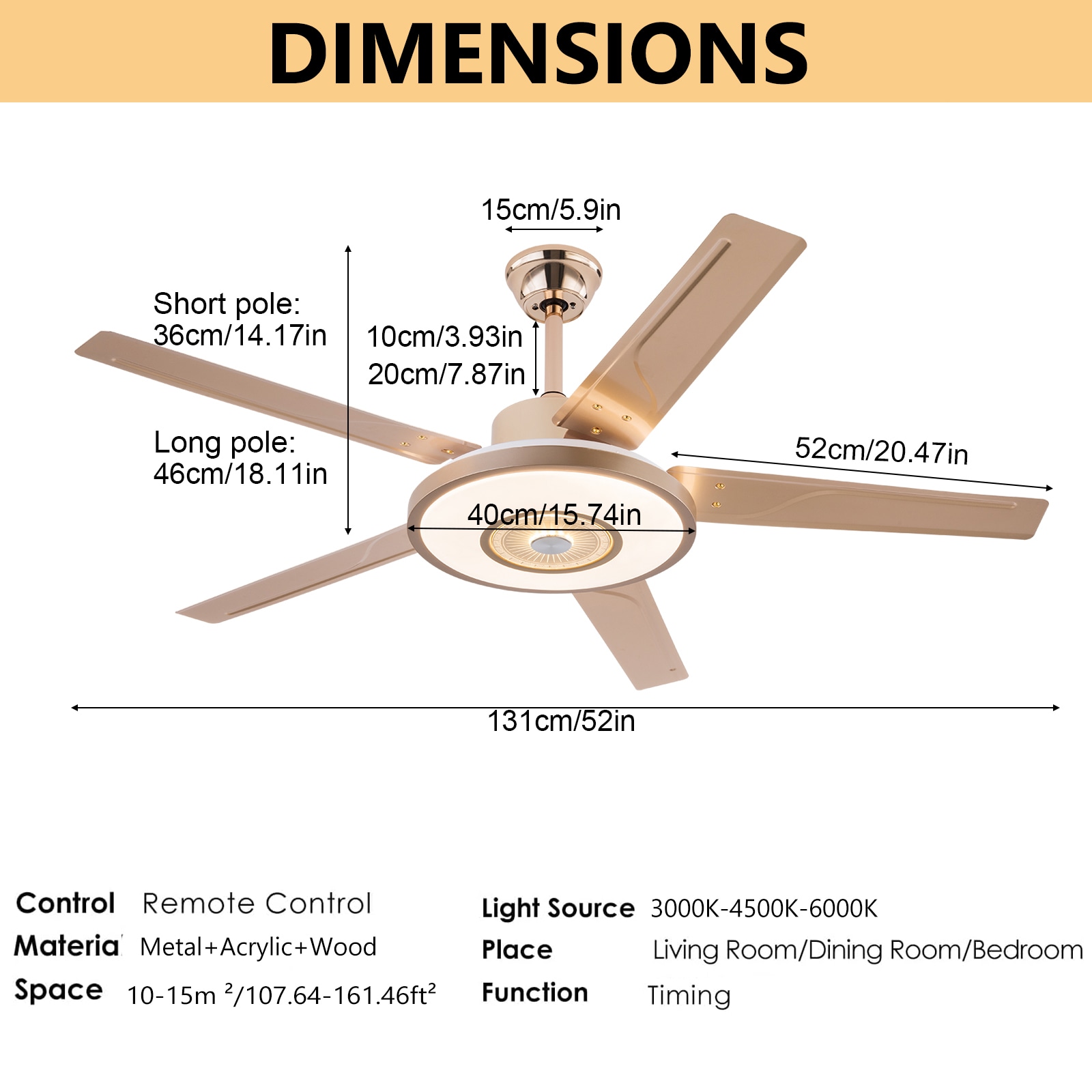 Oukaning JZUCOD-00160099 Ceiling-Fans - View #4