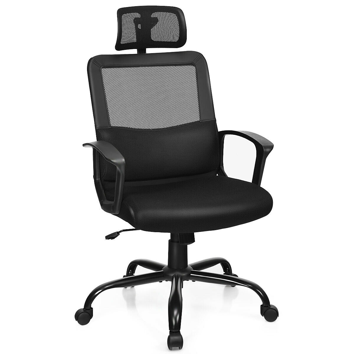 CASAINC WF-HYSN-63774 Black Contemporary Ergonomic Adjustable Height Swivel Mesh Executive Chair