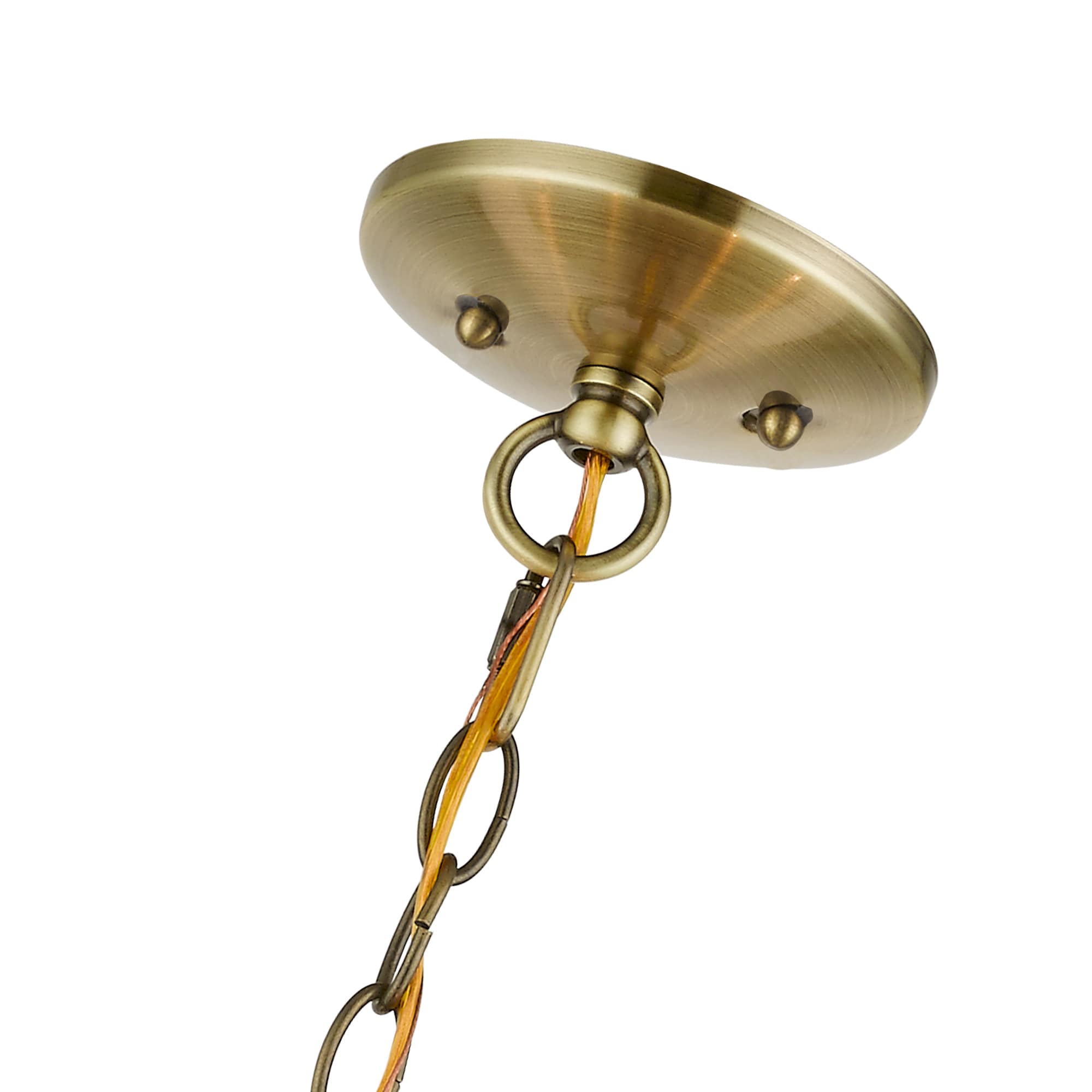 Edinburgh Antique Brass Mini Drum 5-Light Chandelier