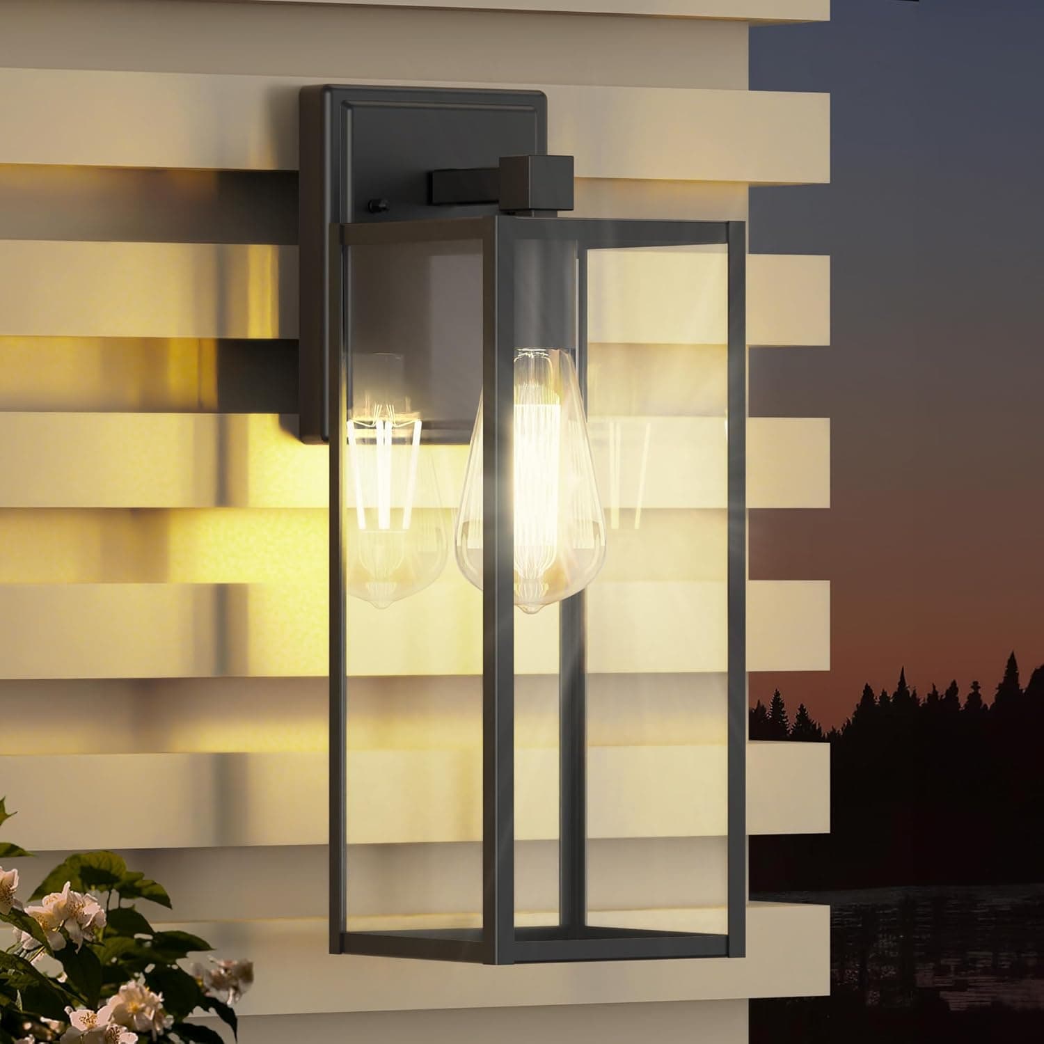 Cinoton - 16in Outdoor Light Fixture Wall Mount LED Exterior Lighting fixtures for Outside Front ...