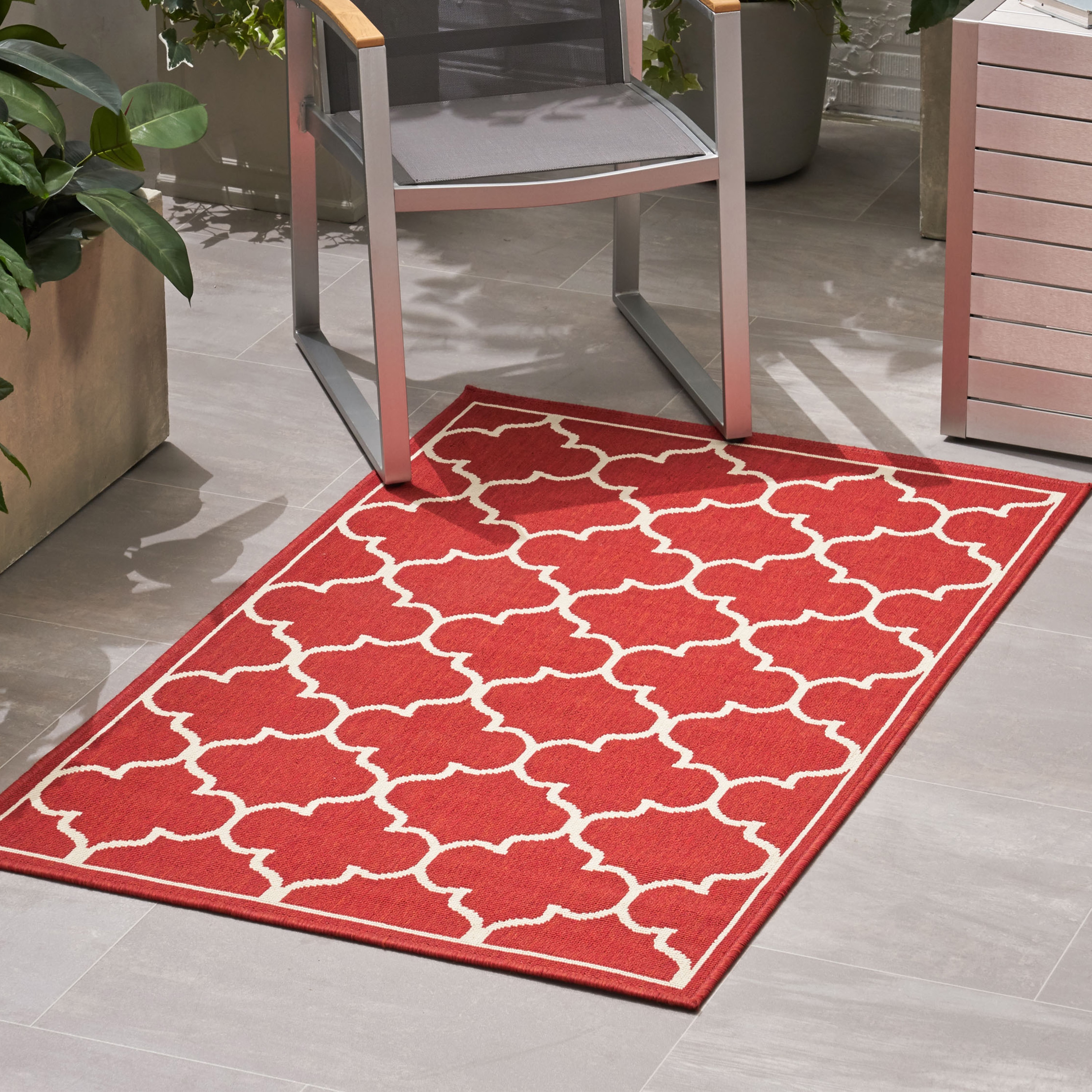 ToolCat NGG39-3-MT 3 x 5 (ft) Polyester Red Rectangular Indoor/Outdoor Area rug
