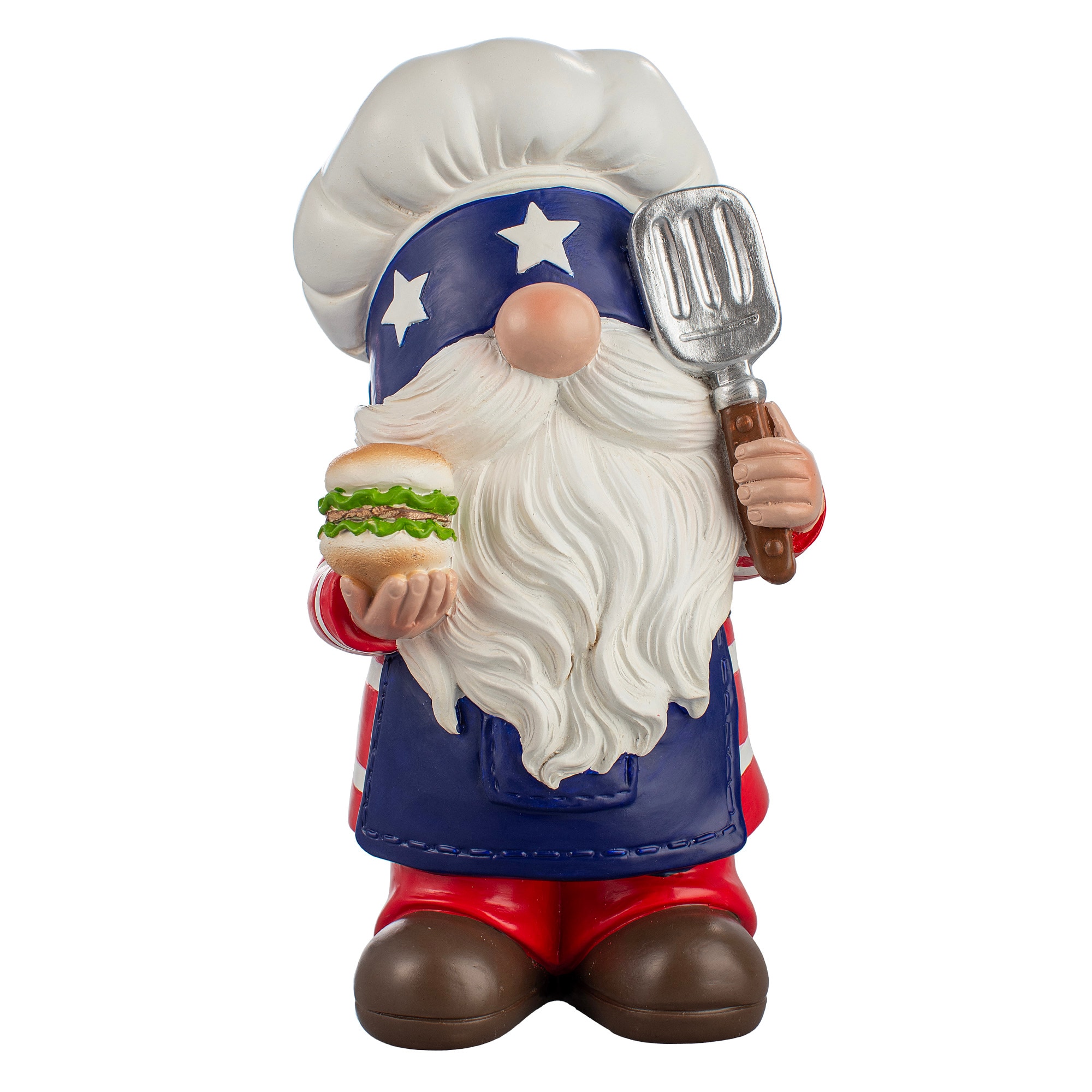 Holiday Living Indoor Free standing Grilling Gnome Sculpture 4th of July Decor