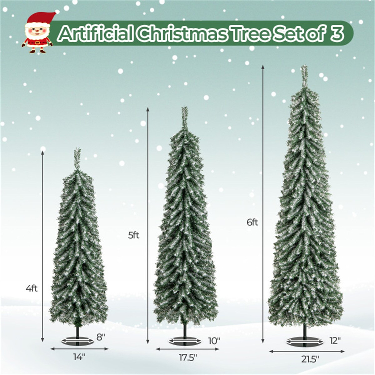 VERYKE LL-CST049 Artificial-Christmas-Trees - View #3