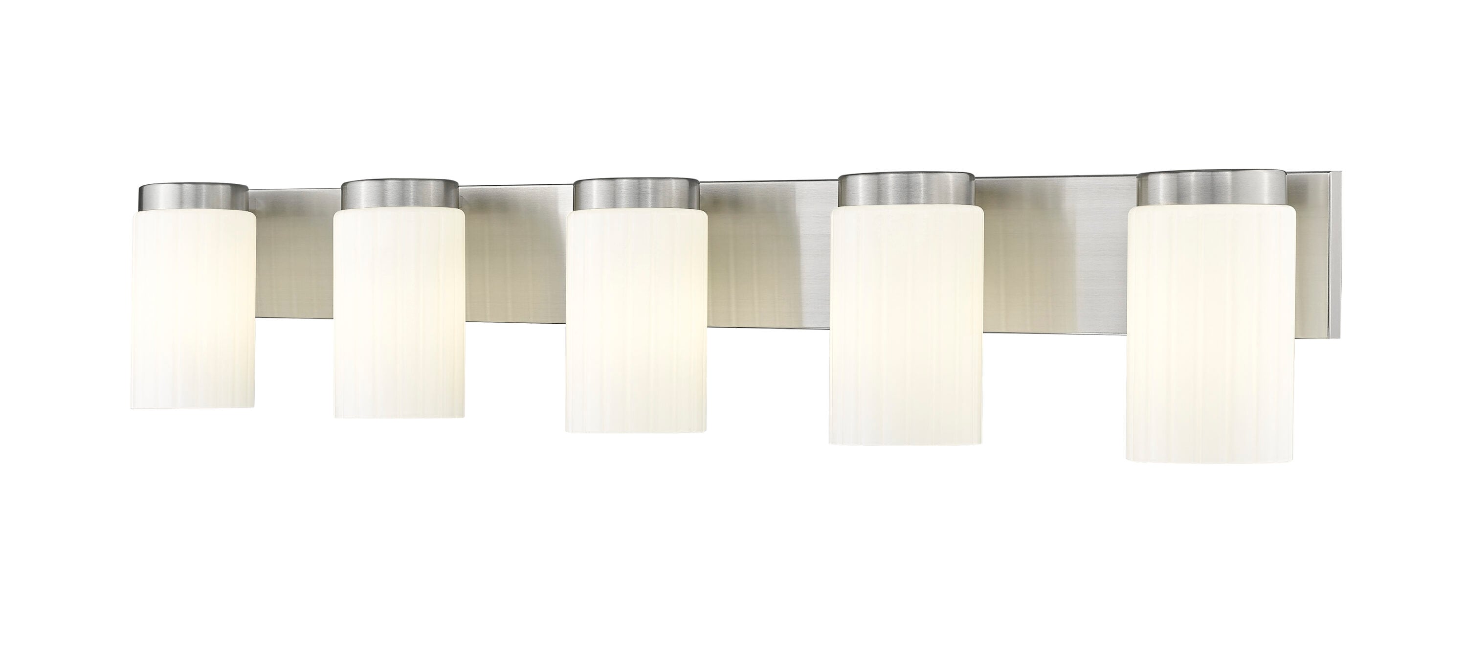 Z-Lite 746-5V-BN Burk 38-in 5 -Light Brushed Nickel Transitional Vanity light