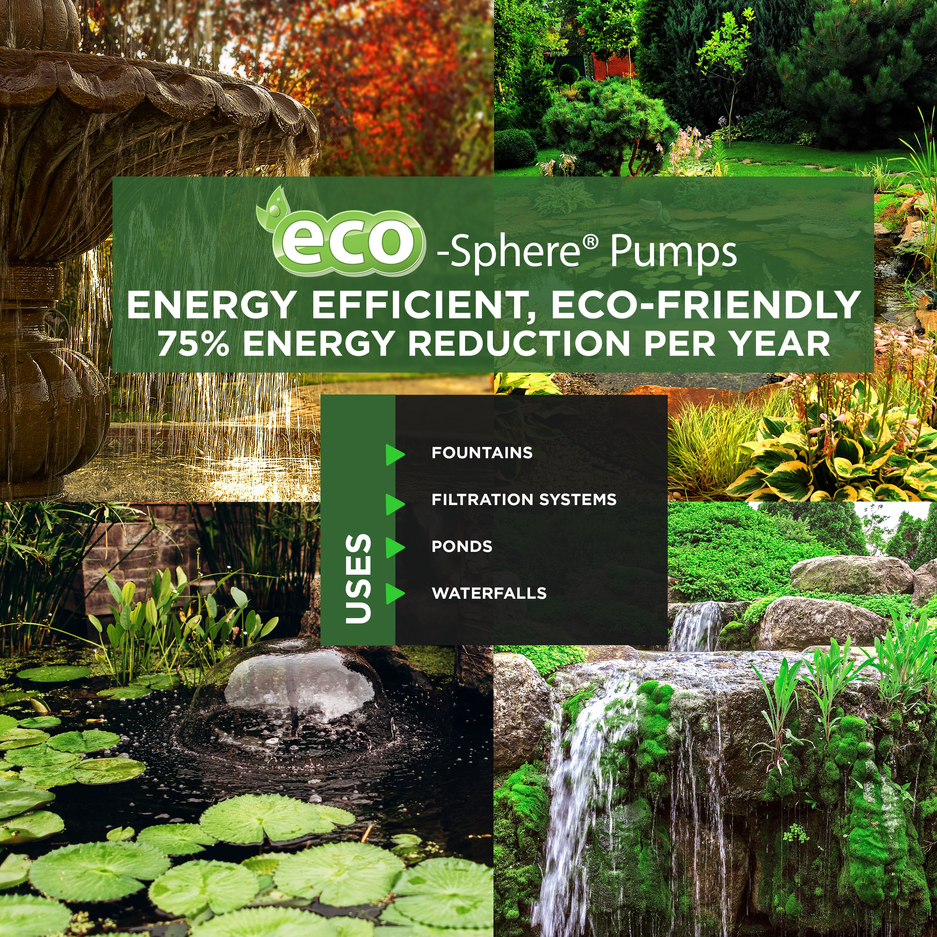 Eco-Friendly Black and Red Electric Pond Pump