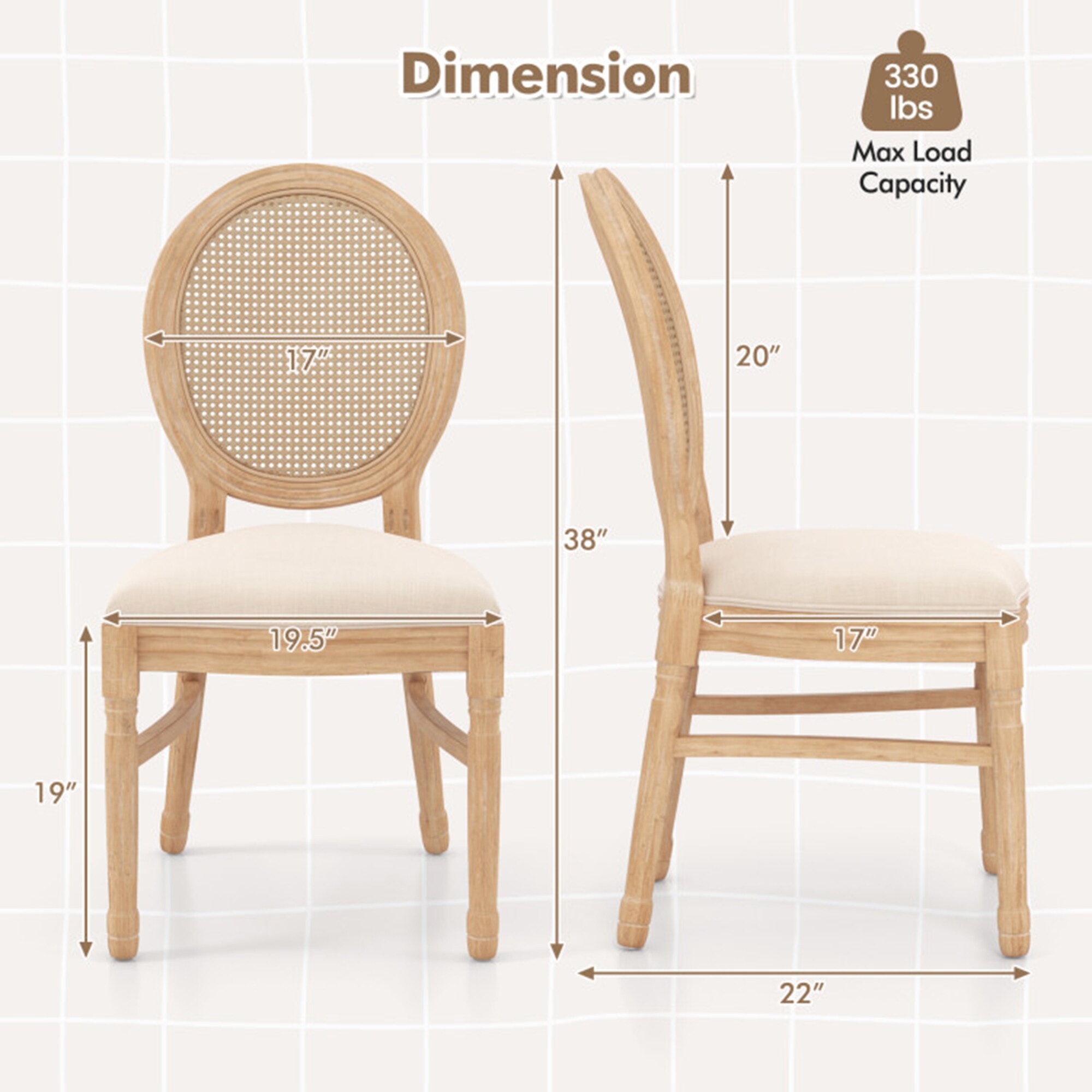 Clihome AXY-892-BL Dining-Chairs - View #4