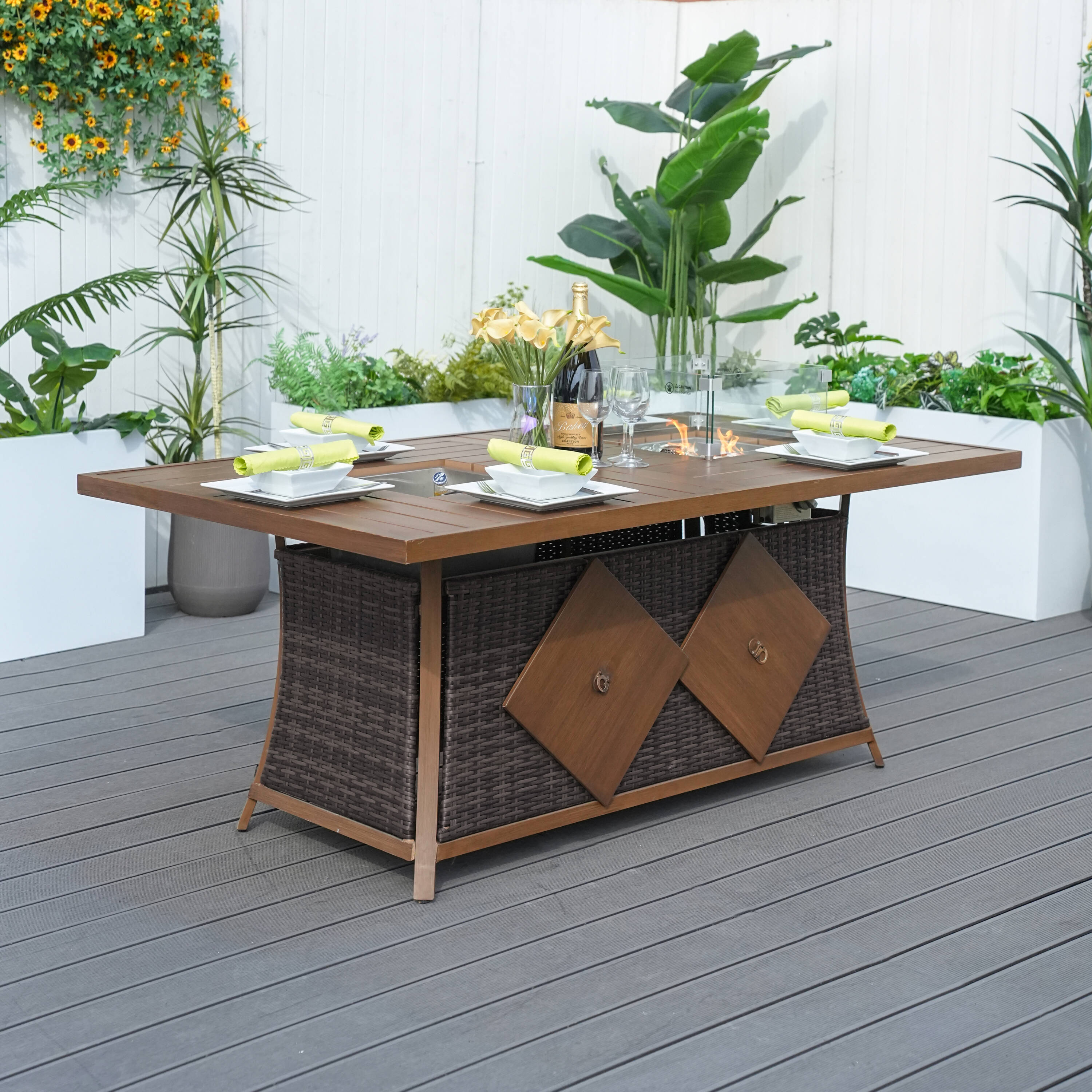 Direct Wicker DWG-1106FI-BR Patio-Dining-Sets - View #8