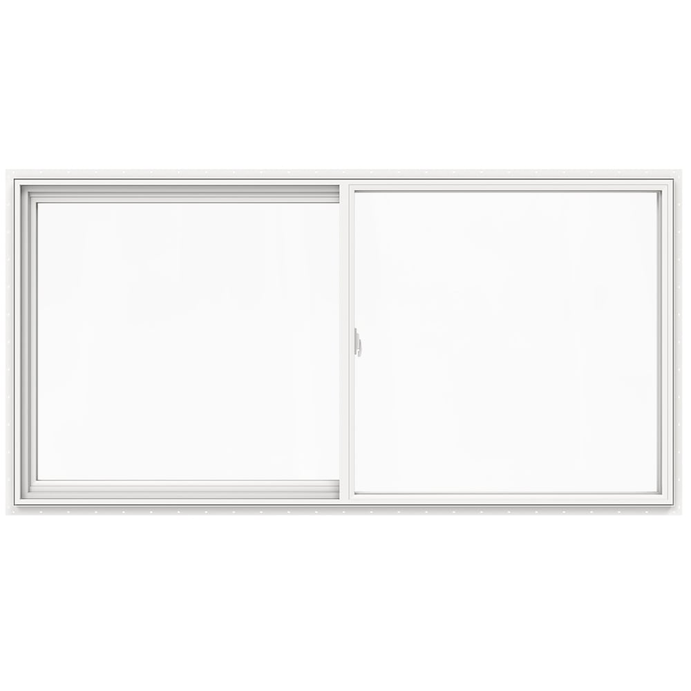 JELD-WEN 30 in. x 36 in. V-4500 Series White Single-Hung Vinyl Window with 6-Lite Colonial Grids/Grilles