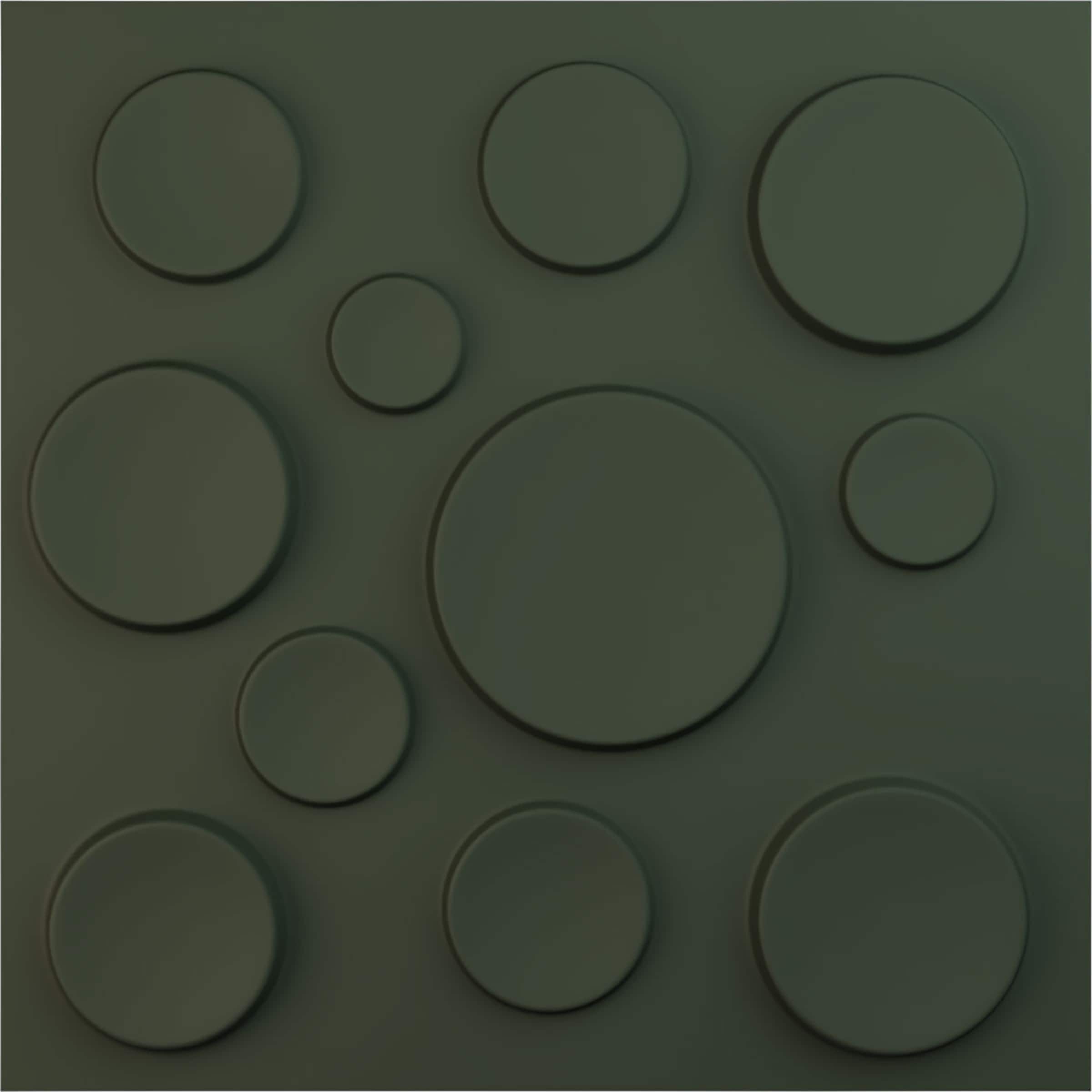 Ekena Millwork WP20X20CSGHC 19-5/8-in x 19-5/8-in Embossed Paintable/Stainable Green PVC Abstract Wall Panel ( 2.67-sq ft )